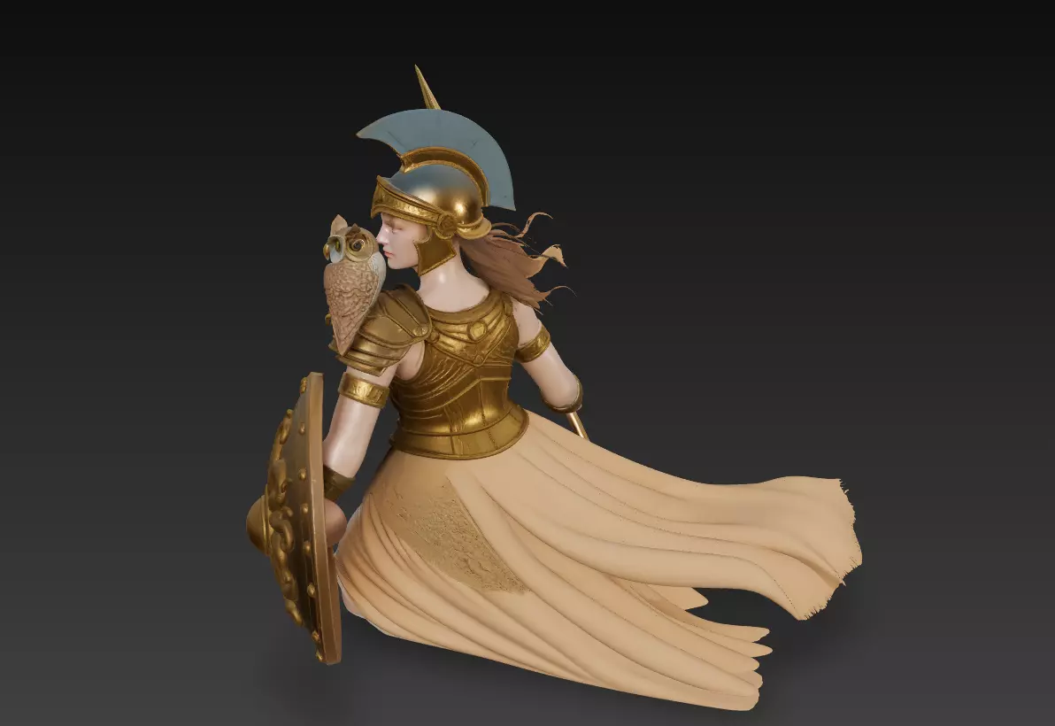 Athena - Guardian Goddess of Wisdom 3D Model 3D print model_4