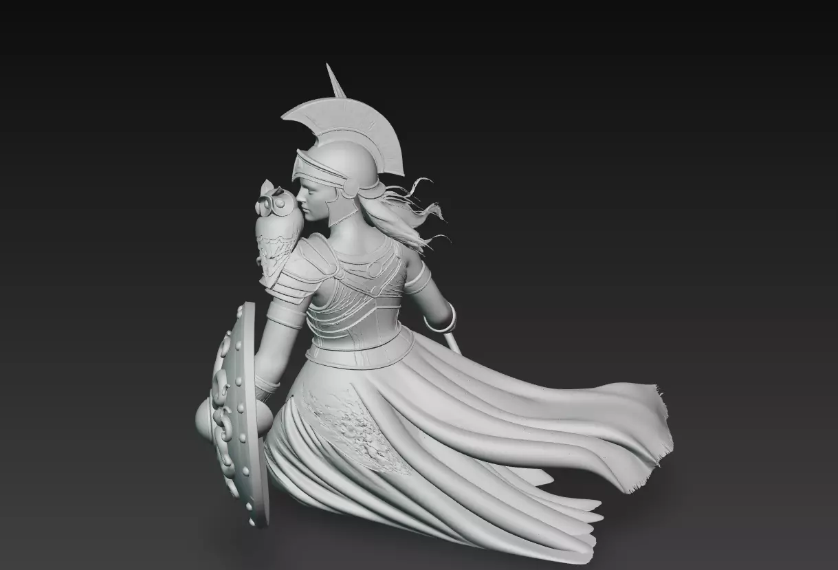 Athena - Guardian Goddess of Wisdom 3D Model 3D print model_9