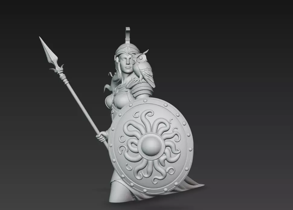 Athena - Guardian Goddess of Wisdom 3D Model 3D print model_8
