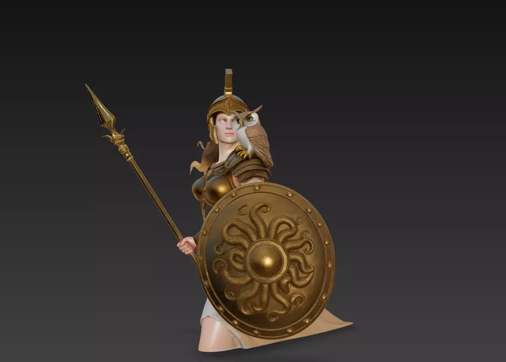 Athena - Guardian Goddess of Wisdom 3D Model 3D print model_1