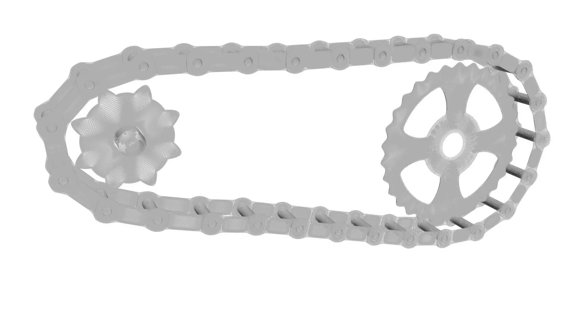 Benz Patent Motorwagen Chain 3D model_23
