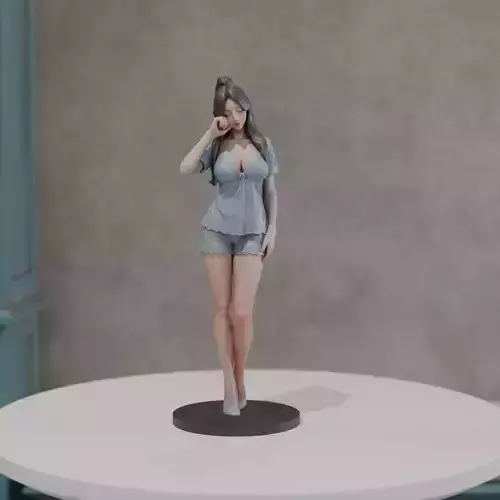 nightgown pin up woman model