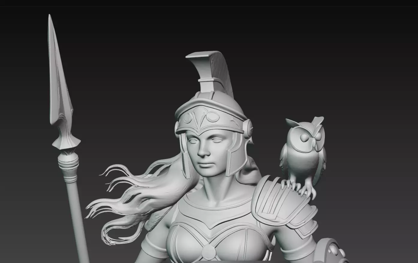 Athena - Divine Warrior of Wisdom 3D Model 3D print model_6