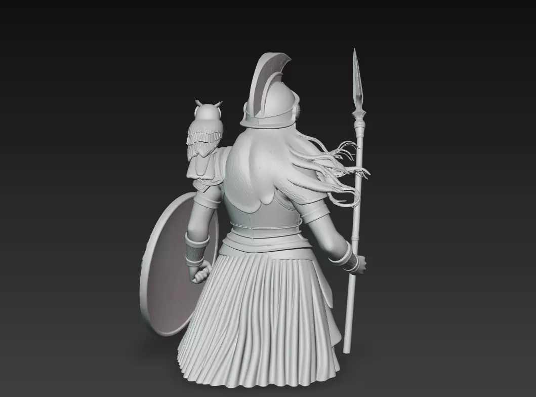 Athena - Divine Warrior of Wisdom 3D Model 3D print model_10