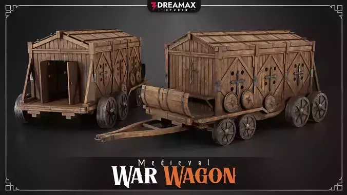 Medieval War Wagon - Armored Battle Carriage