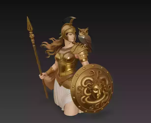 Athena - Goddess of Wisdom and War 3D Model 3D print model