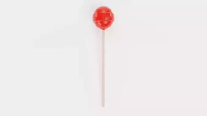 Lollipop V3 - Classic Round Hard Candy Pop on Stick 3D model