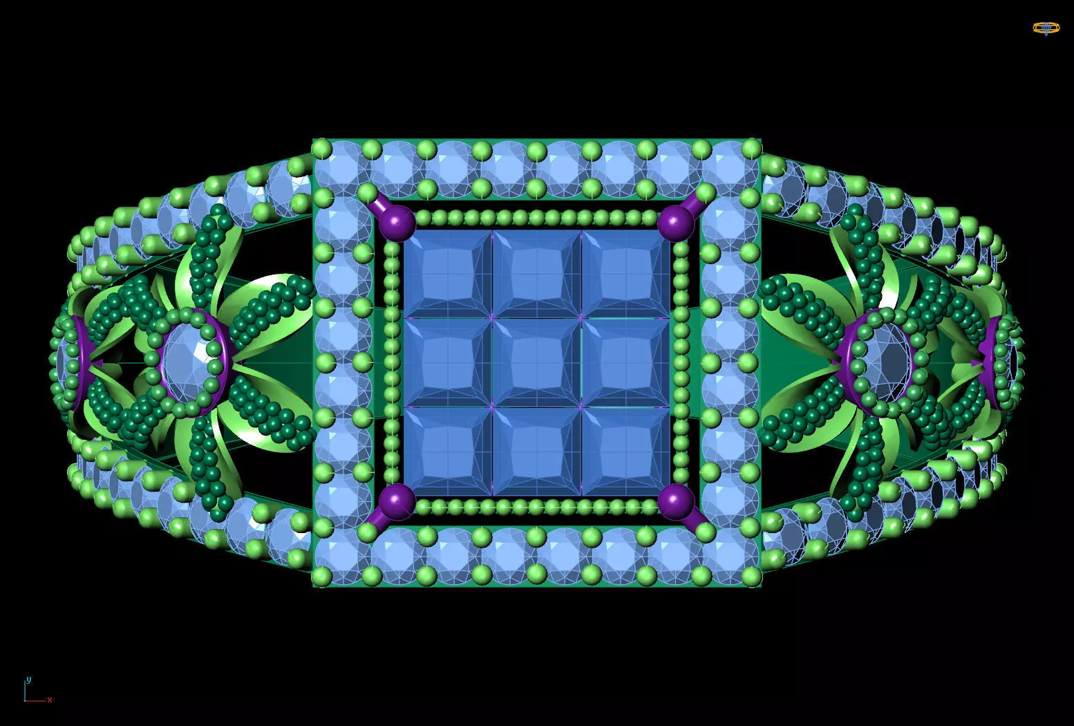 Invisible Set Cluster Ring Wide Floral Shank CAD for Printing 3D print model_7