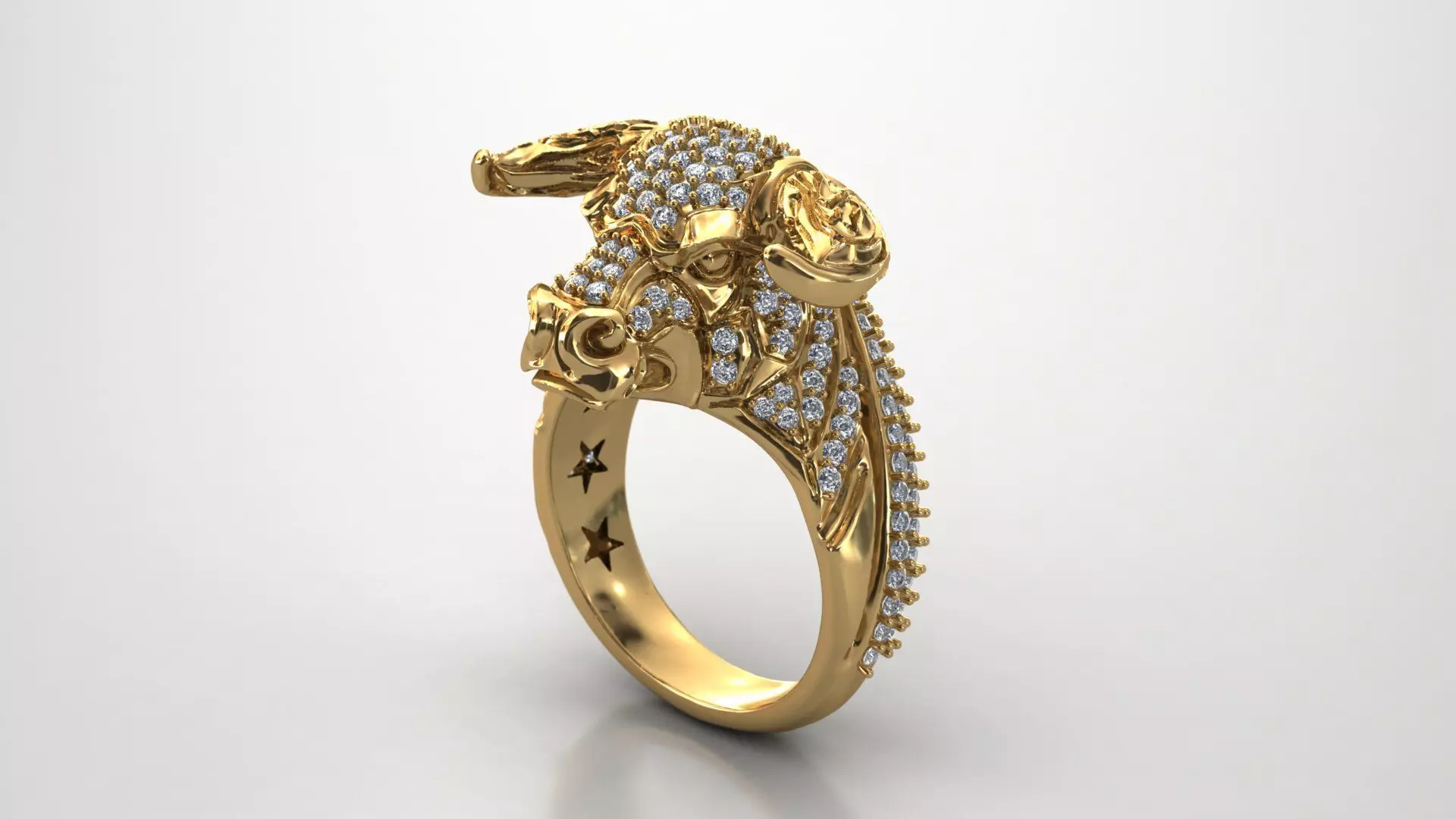 Taurus ring 3D print model_1