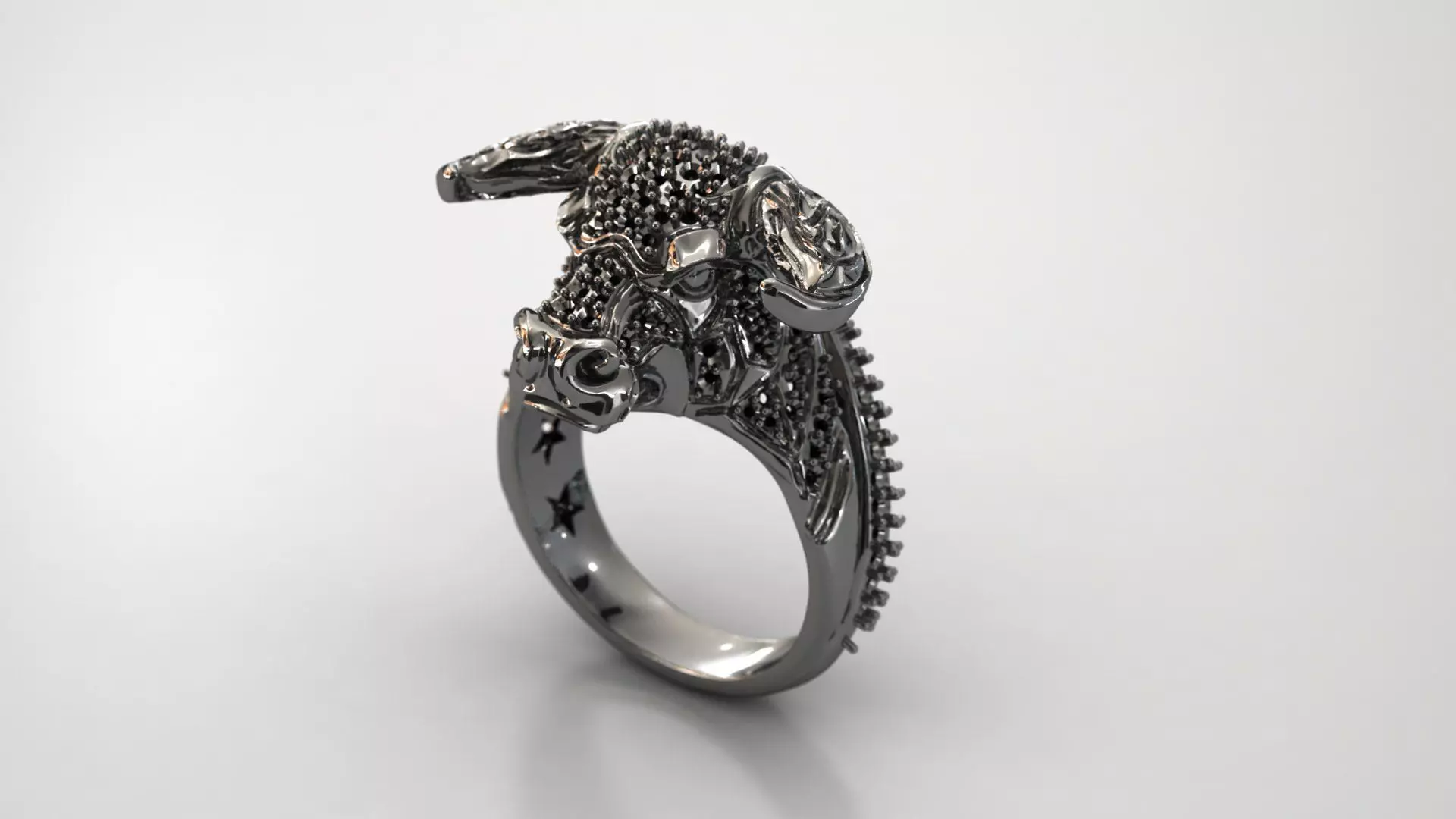 Taurus ring 3D print model_0