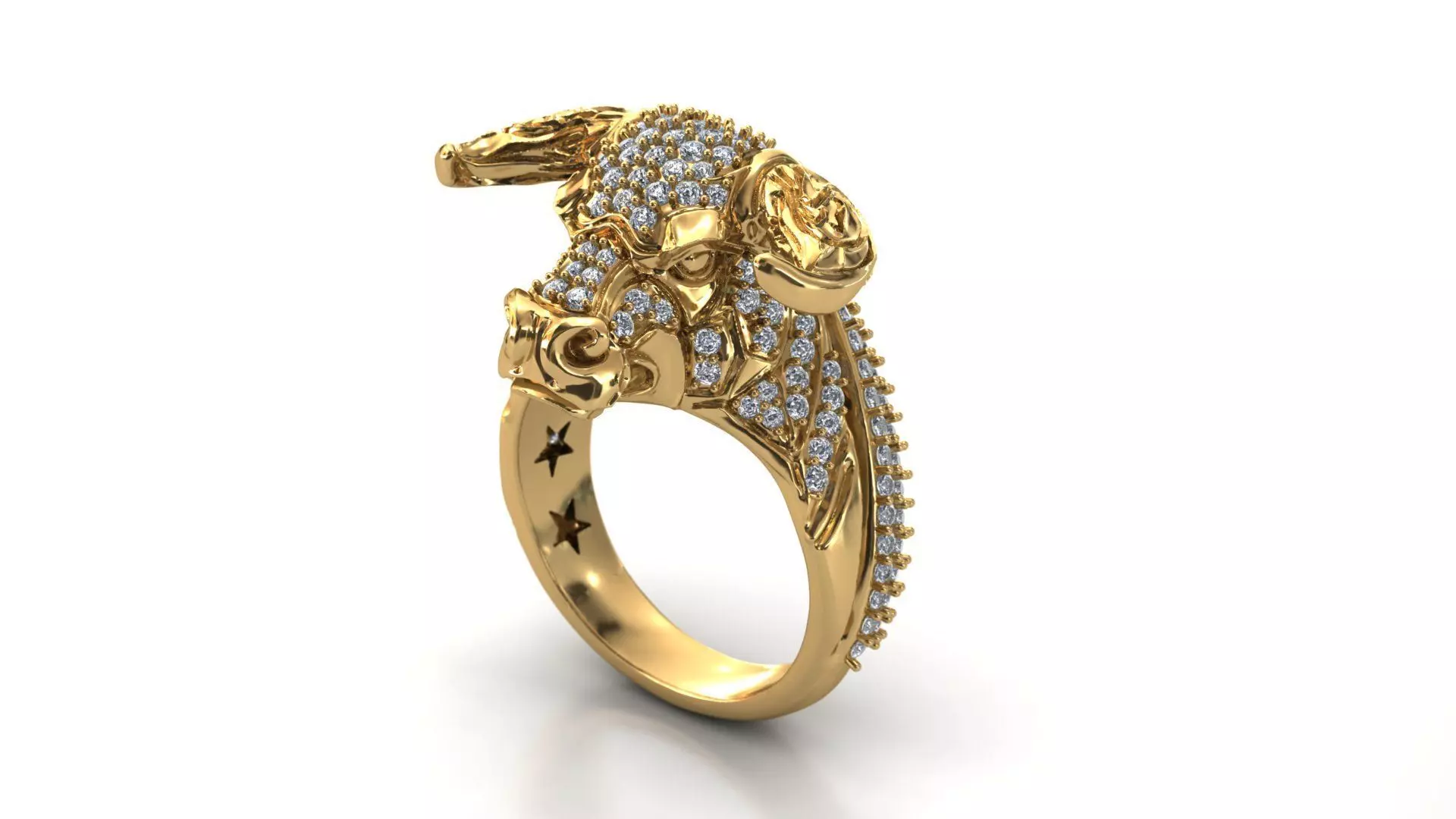 Taurus ring 3D print model_5
