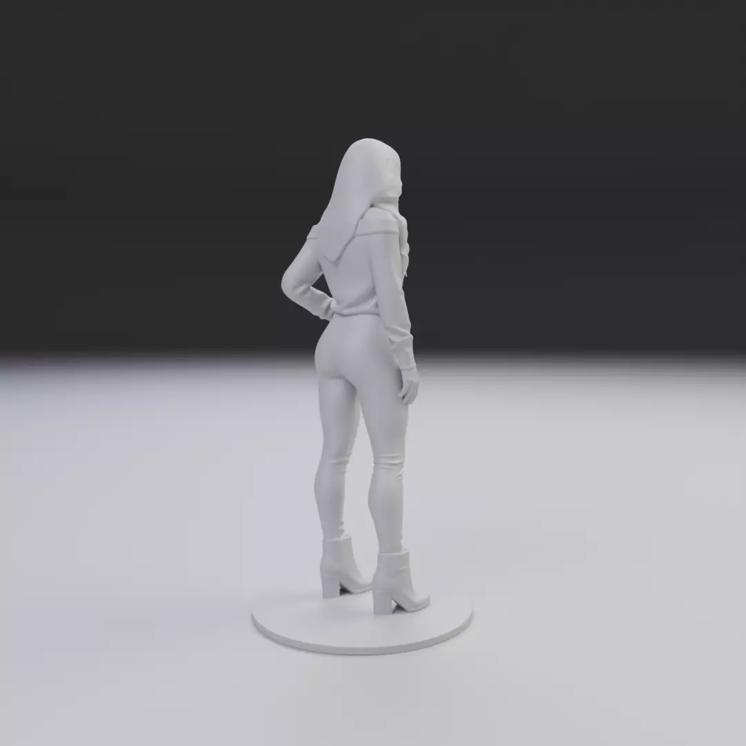 pin up woman modern clothing model 3D print model_14
