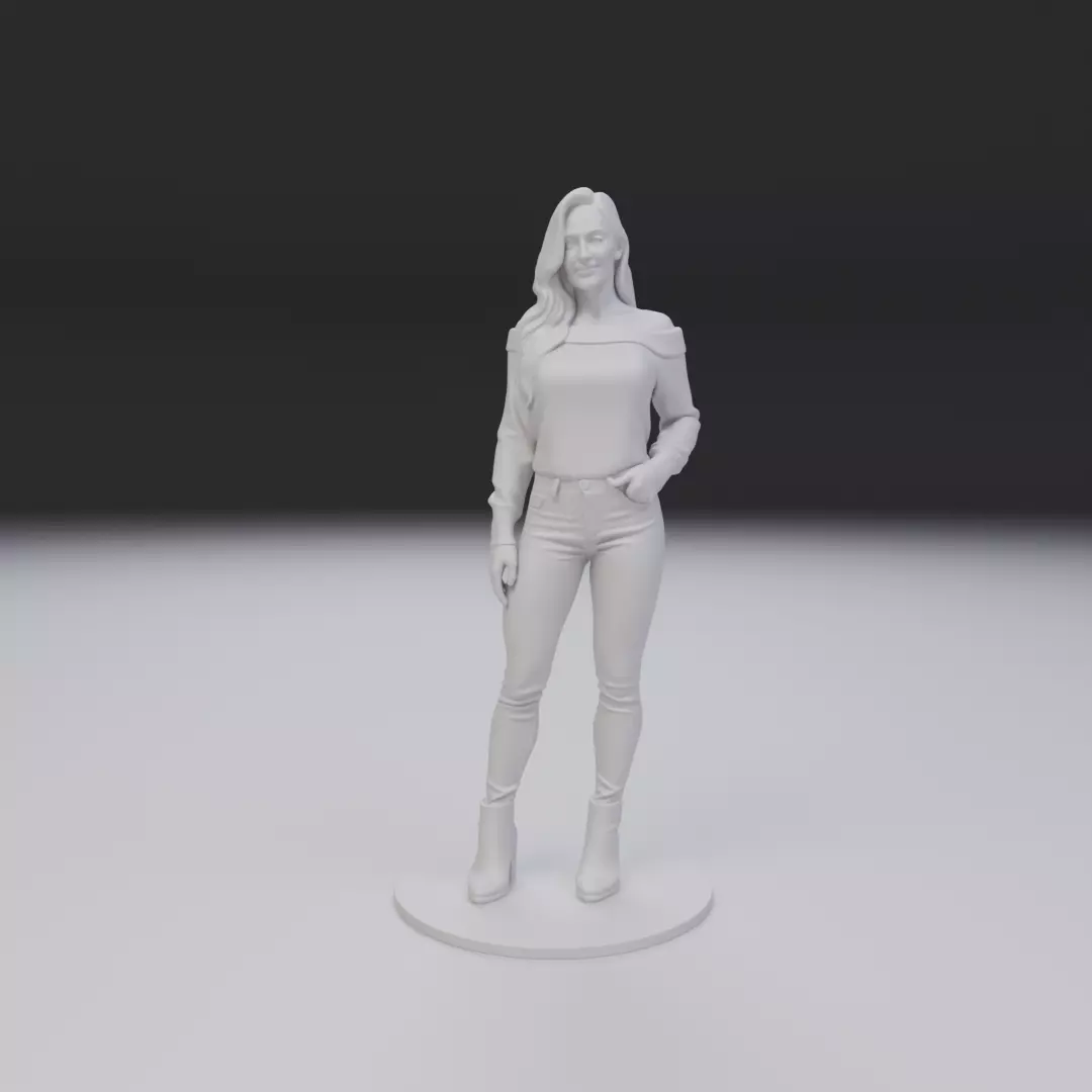 pin up woman modern clothing model 3D print model_16