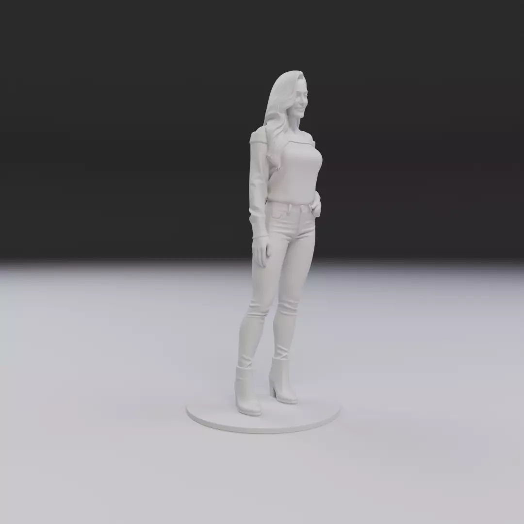 pin up woman modern clothing model 3D print model_12