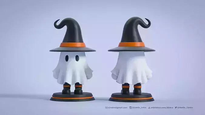 Ghost Booh - Decorative Piece - 3D Print