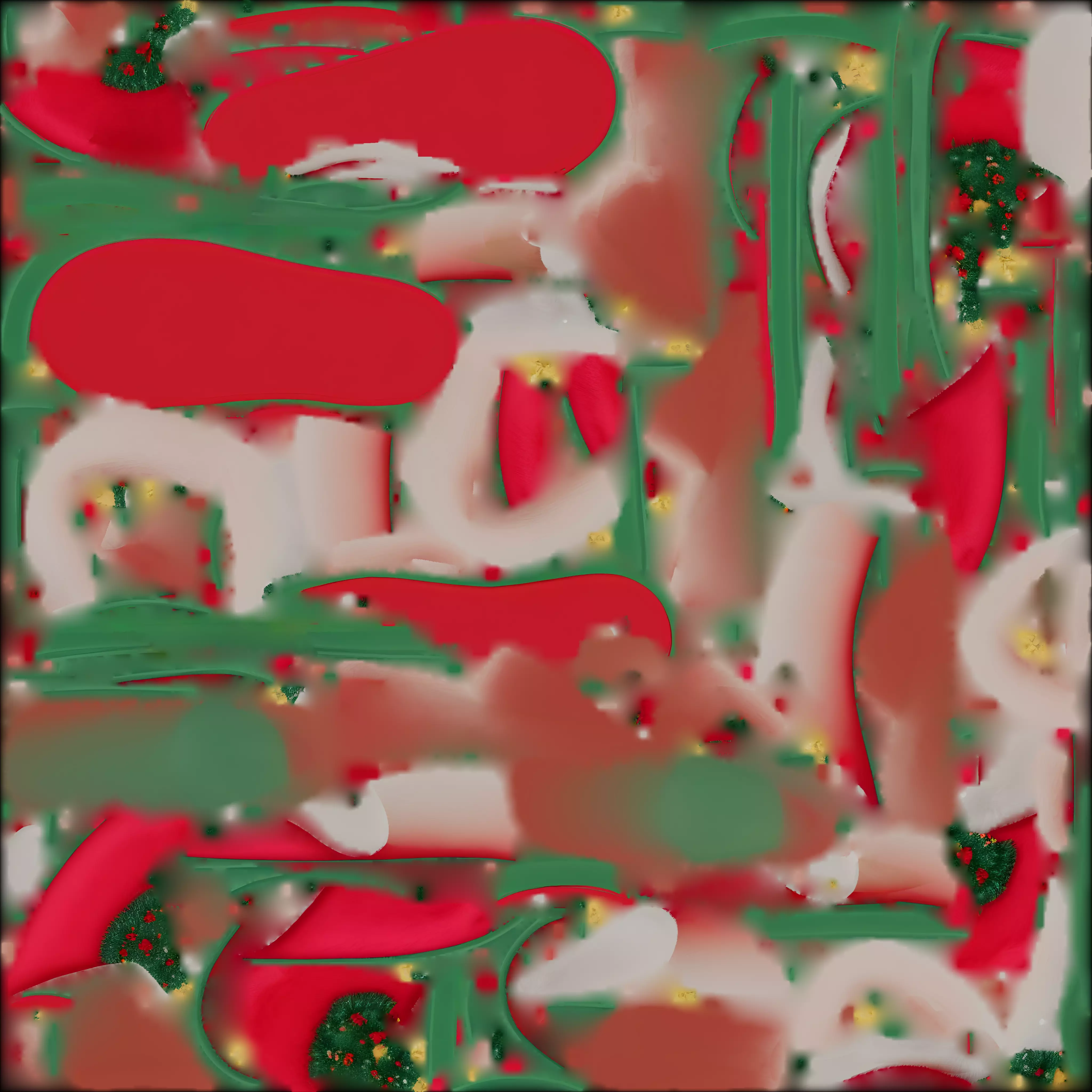 Christmas Tree Slippers 3D Model Cozy Holiday Footwear Low-poly 3D model_1