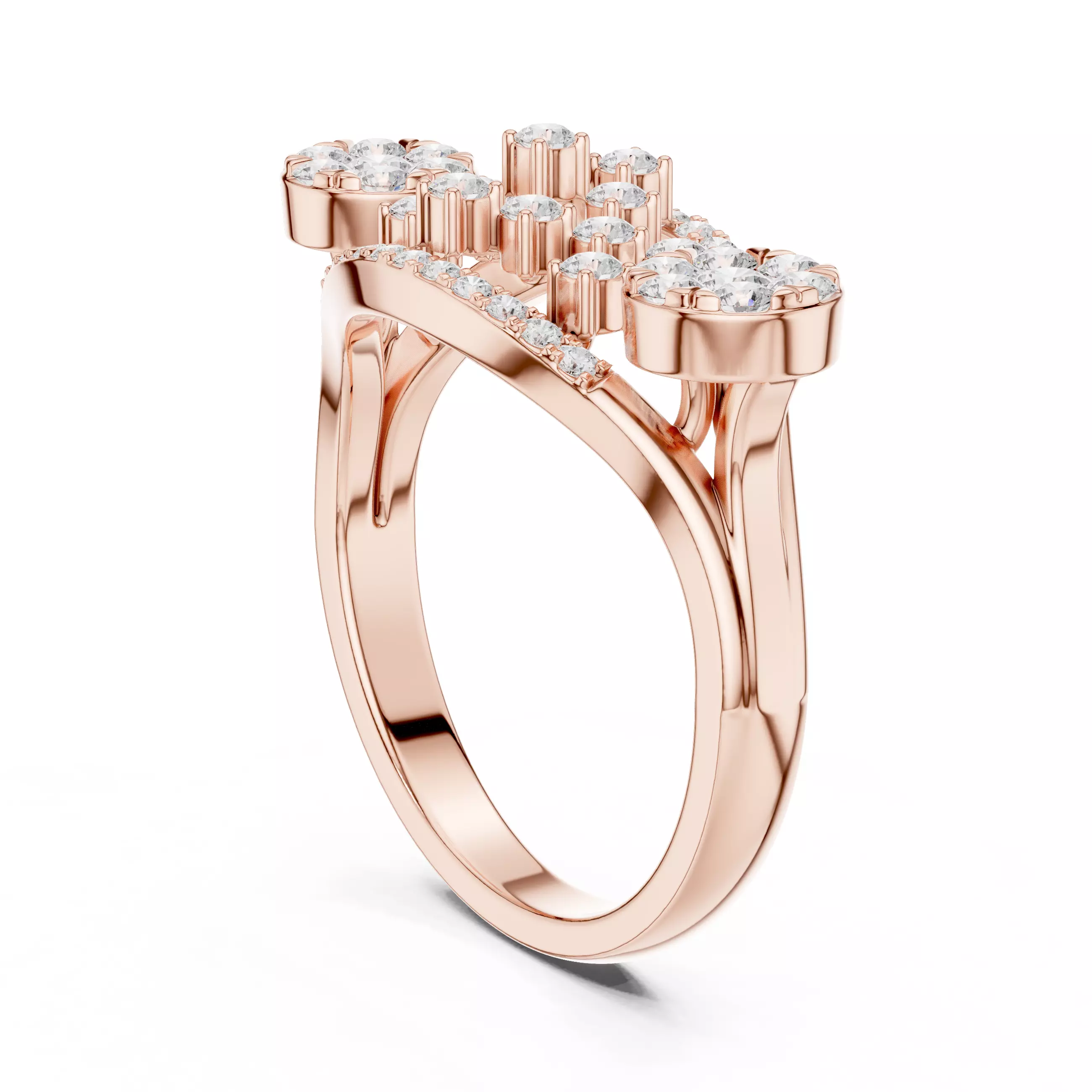 Diamond Ring 3dm stl renders animation videos details  3D print model_3