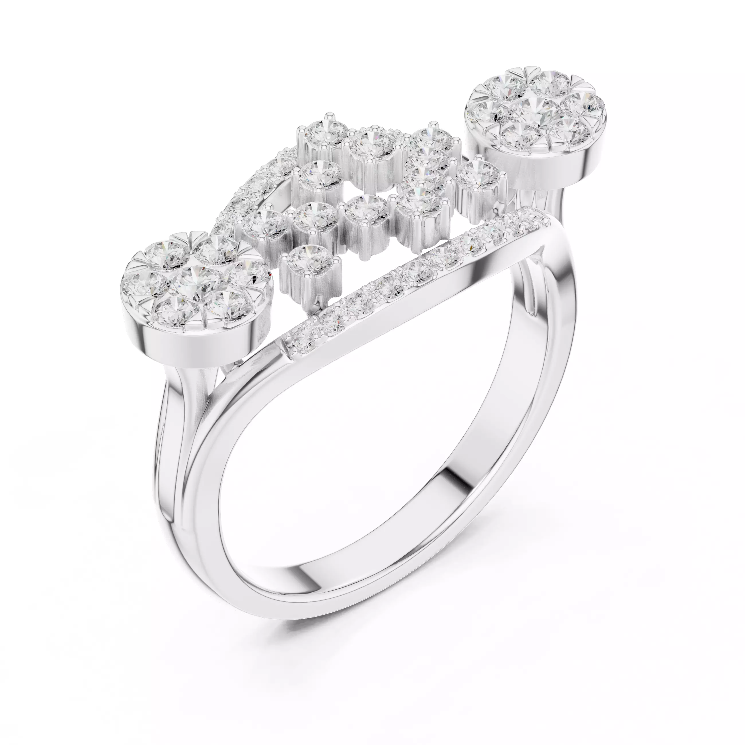 Diamond Ring 3dm stl renders animation videos details  3D print model_6