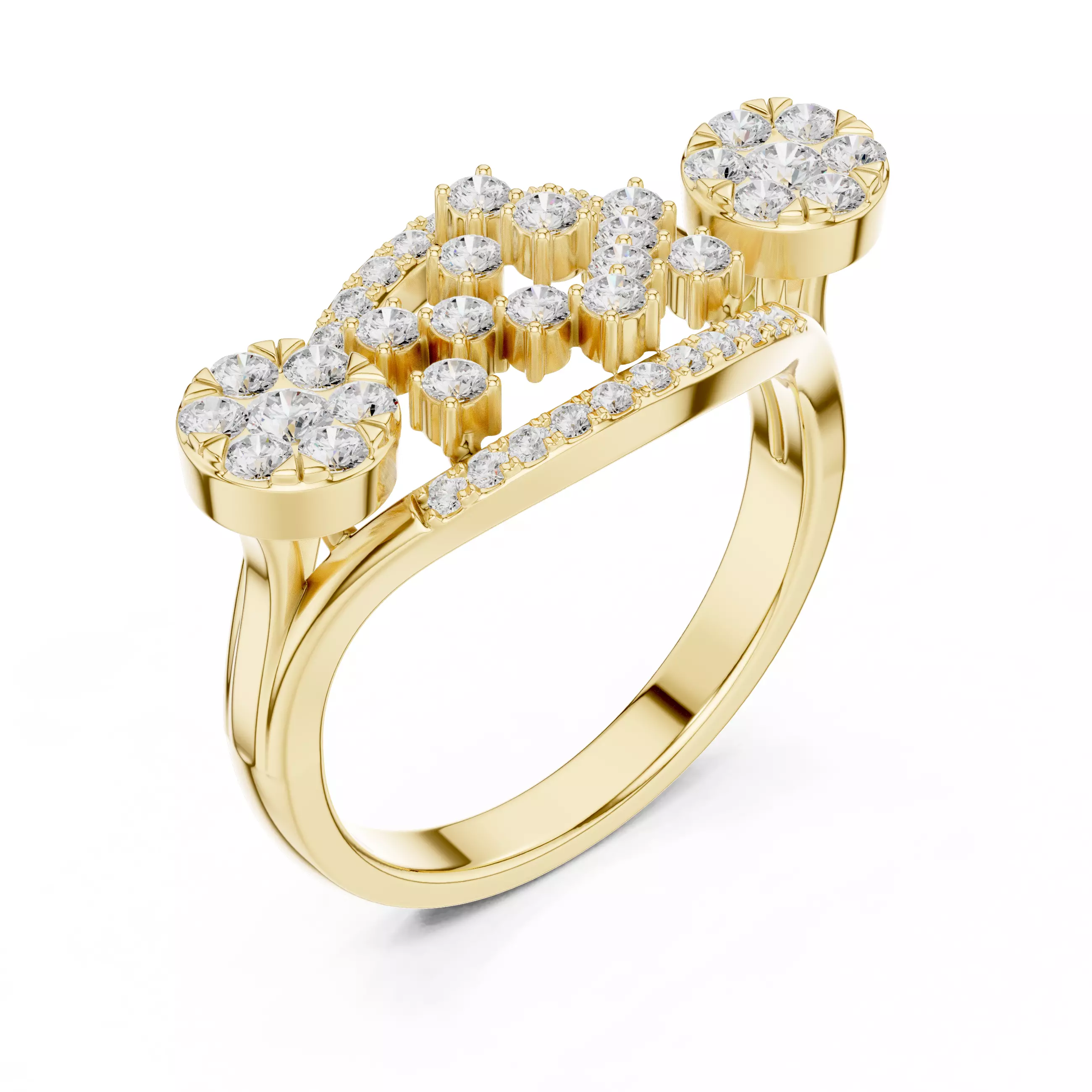 Diamond Ring 3dm stl renders animation videos details  3D print model_8