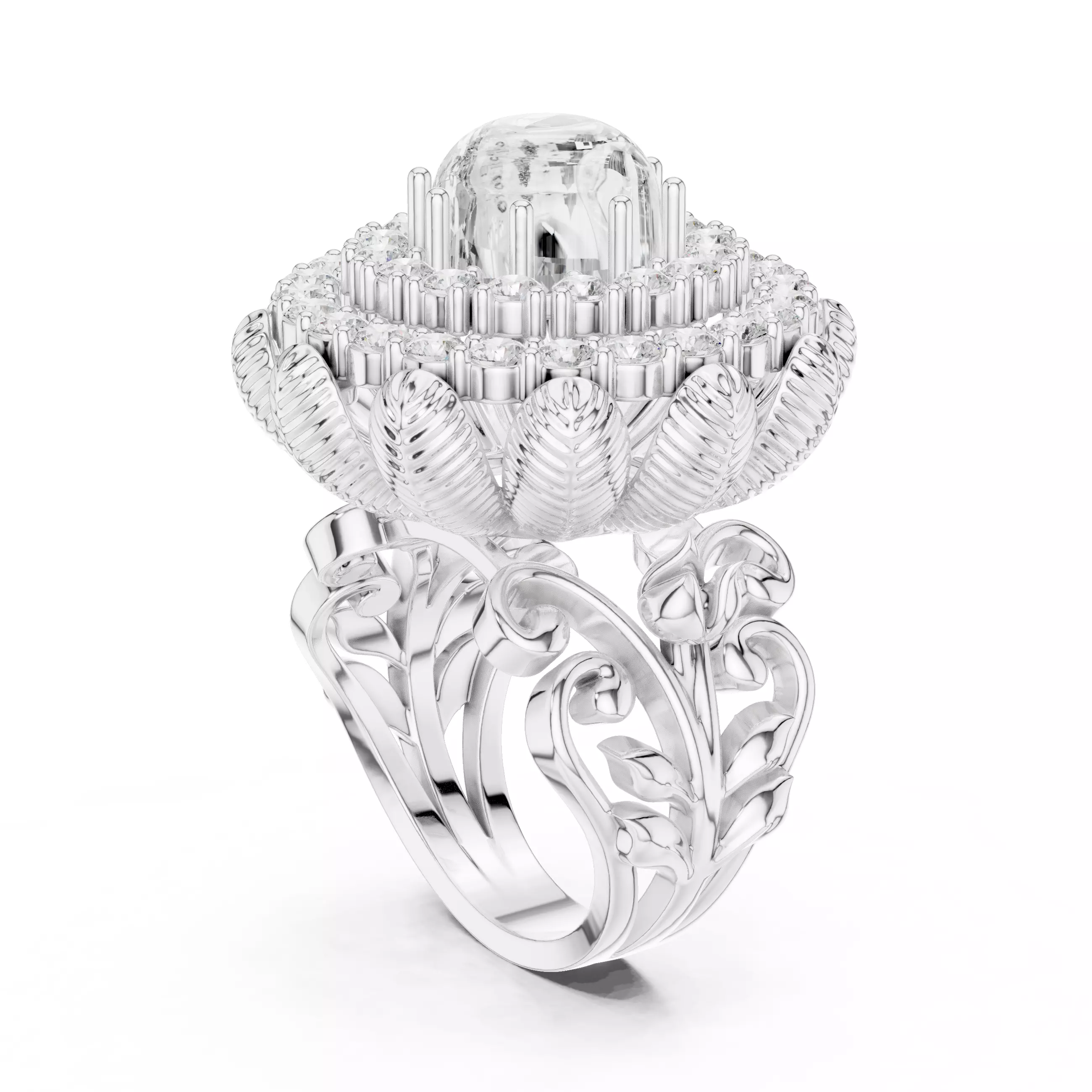 Solitaire Ring 3dm stl renders animation videos details 3D print model_5