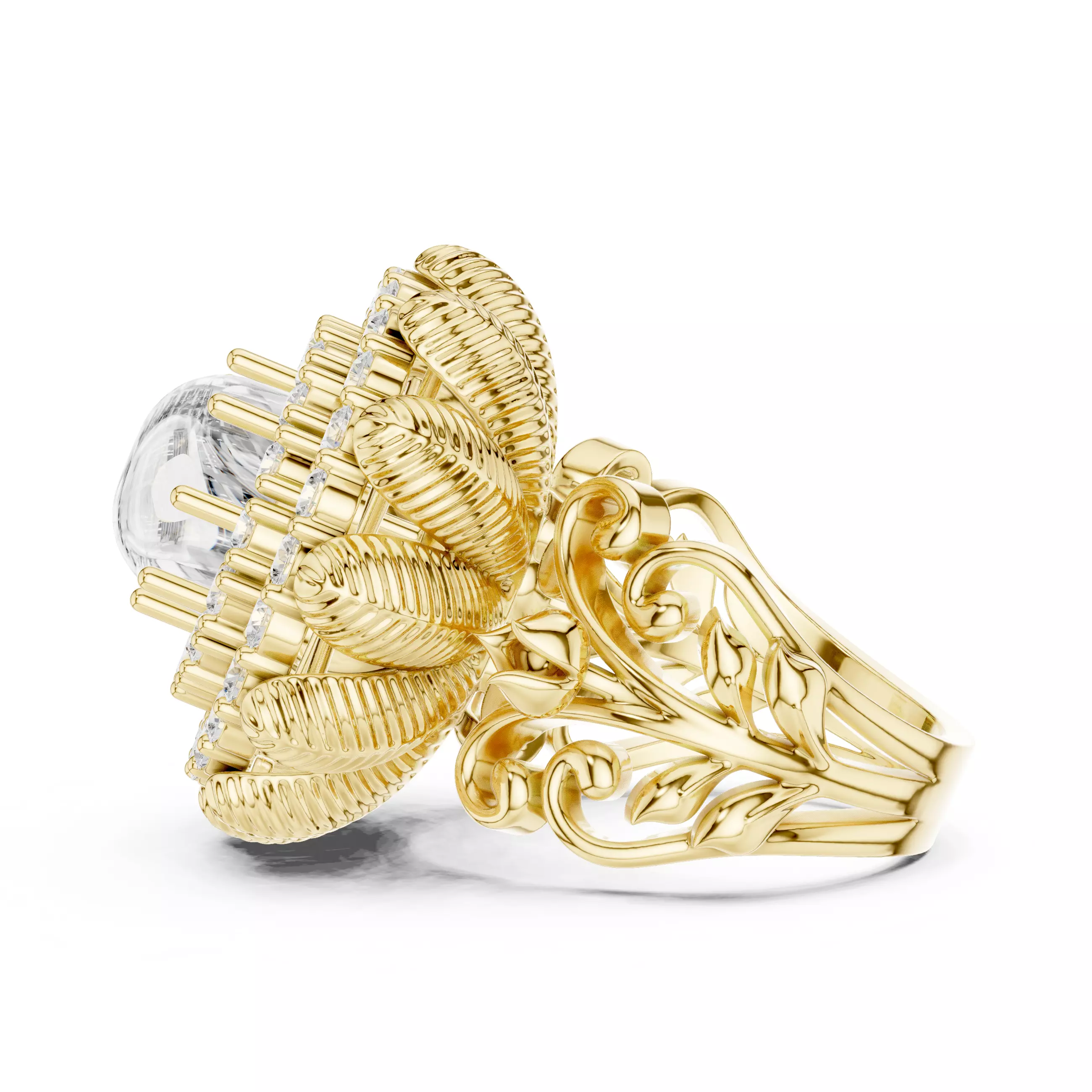 Solitaire Ring 3dm stl renders animation videos details 3D print model_13