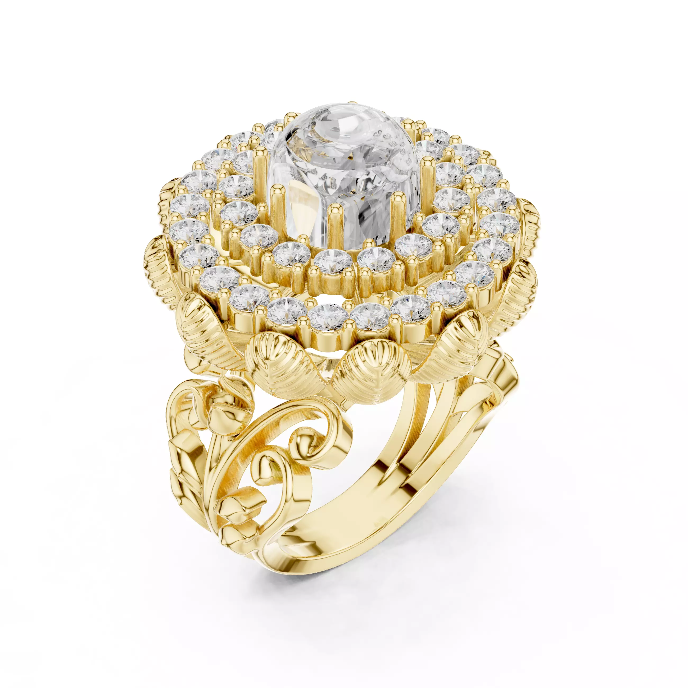 Solitaire Ring 3dm stl renders animation videos details 3D print model_8