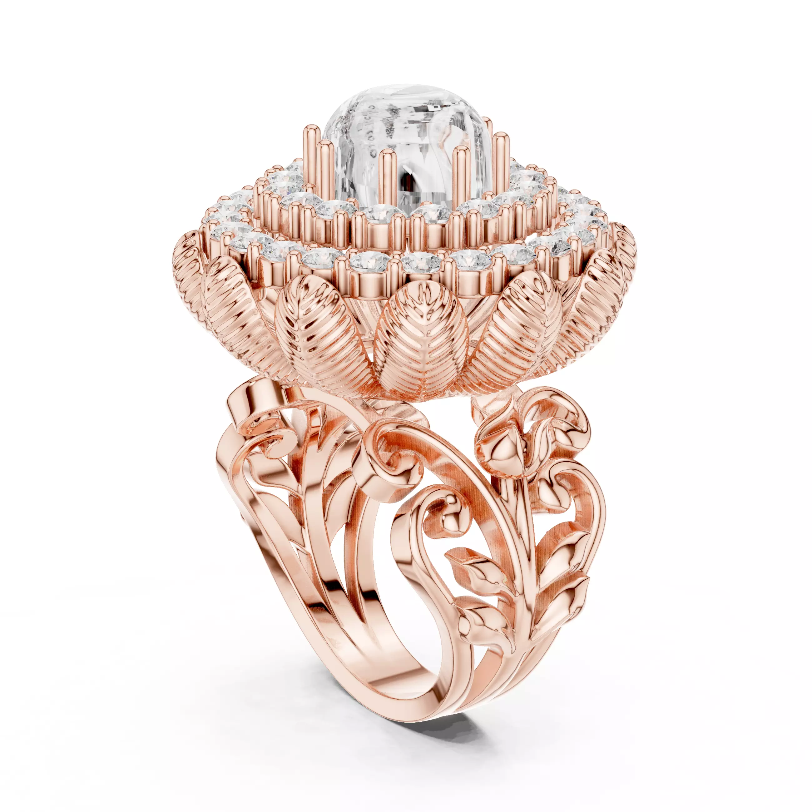 Solitaire Ring 3dm stl renders animation videos details 3D print model_3