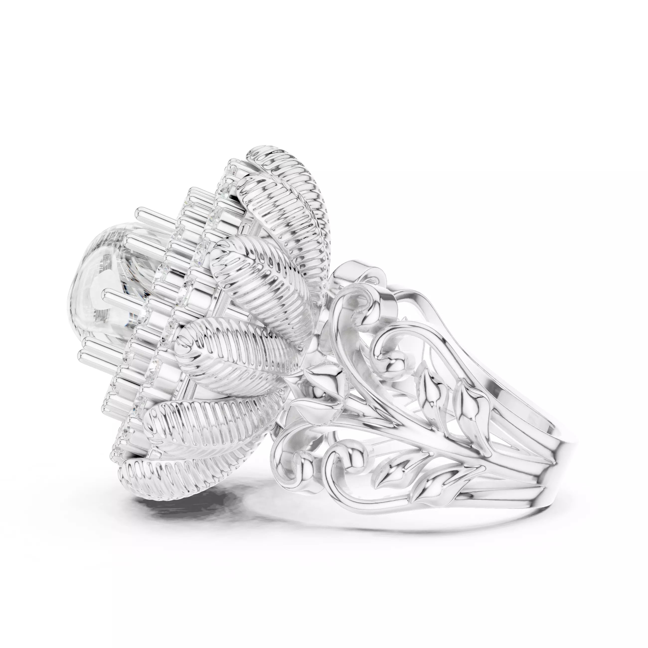 Solitaire Ring 3dm stl renders animation videos details 3D print model_11