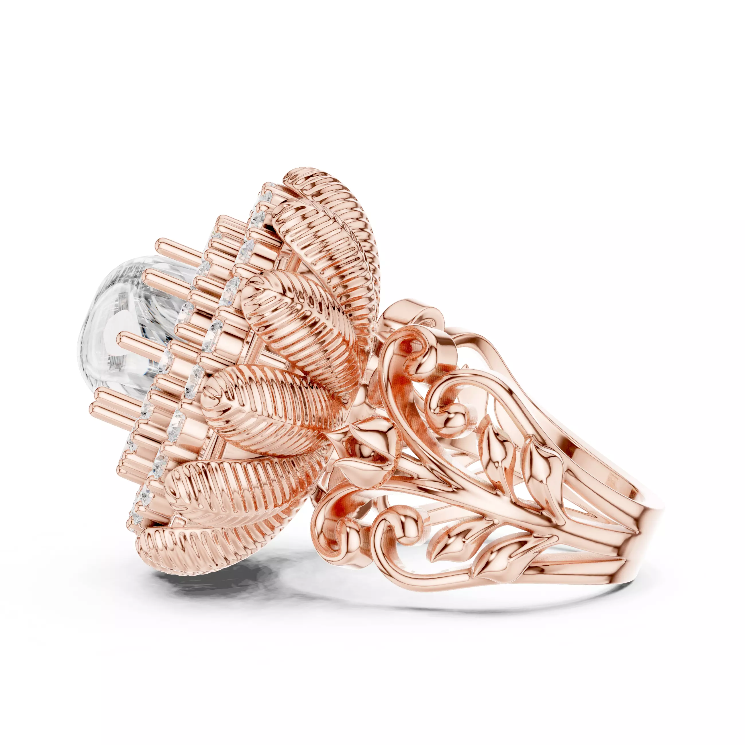 Solitaire Ring 3dm stl renders animation videos details 3D print model_9