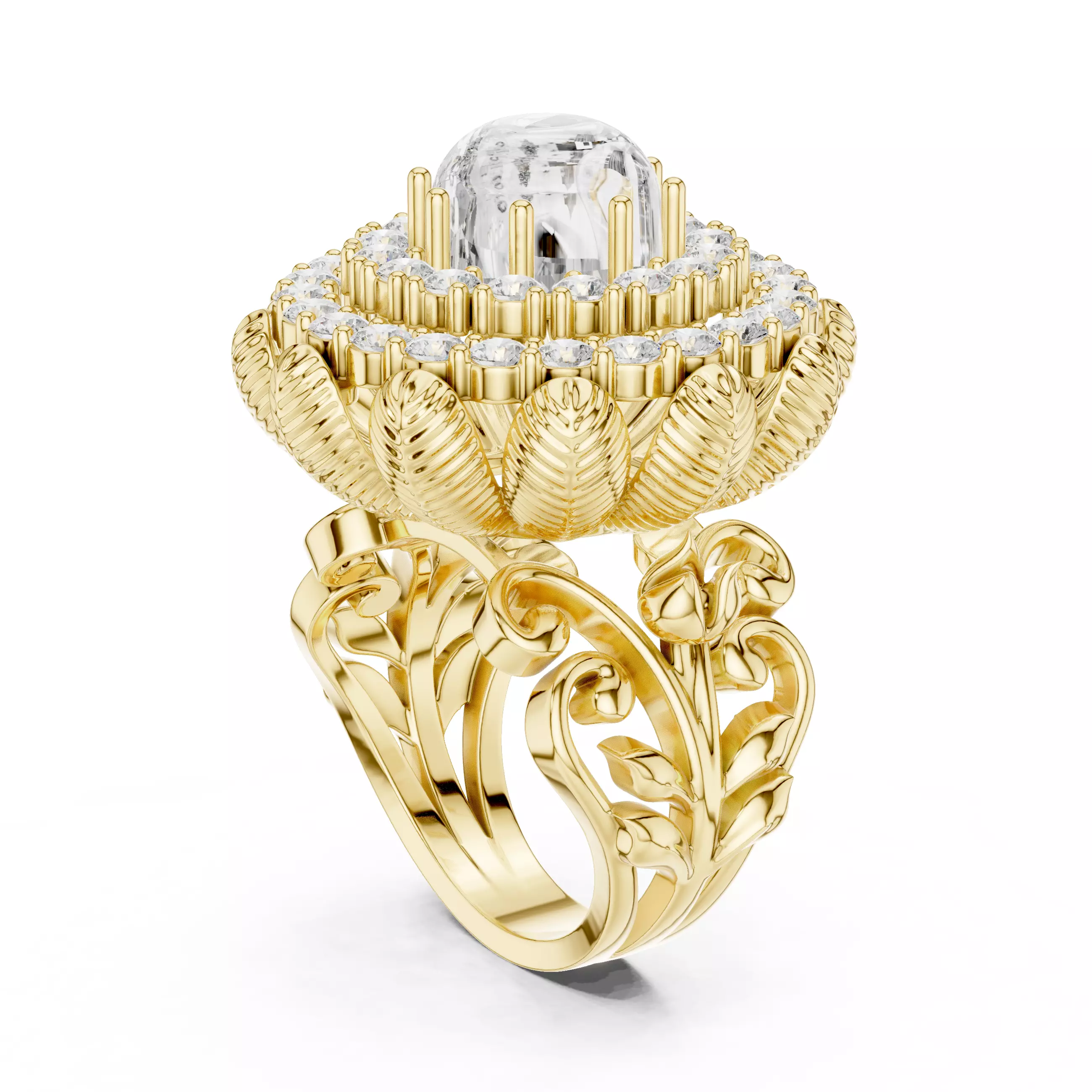 Solitaire Ring 3dm stl renders animation videos details 3D print model_7