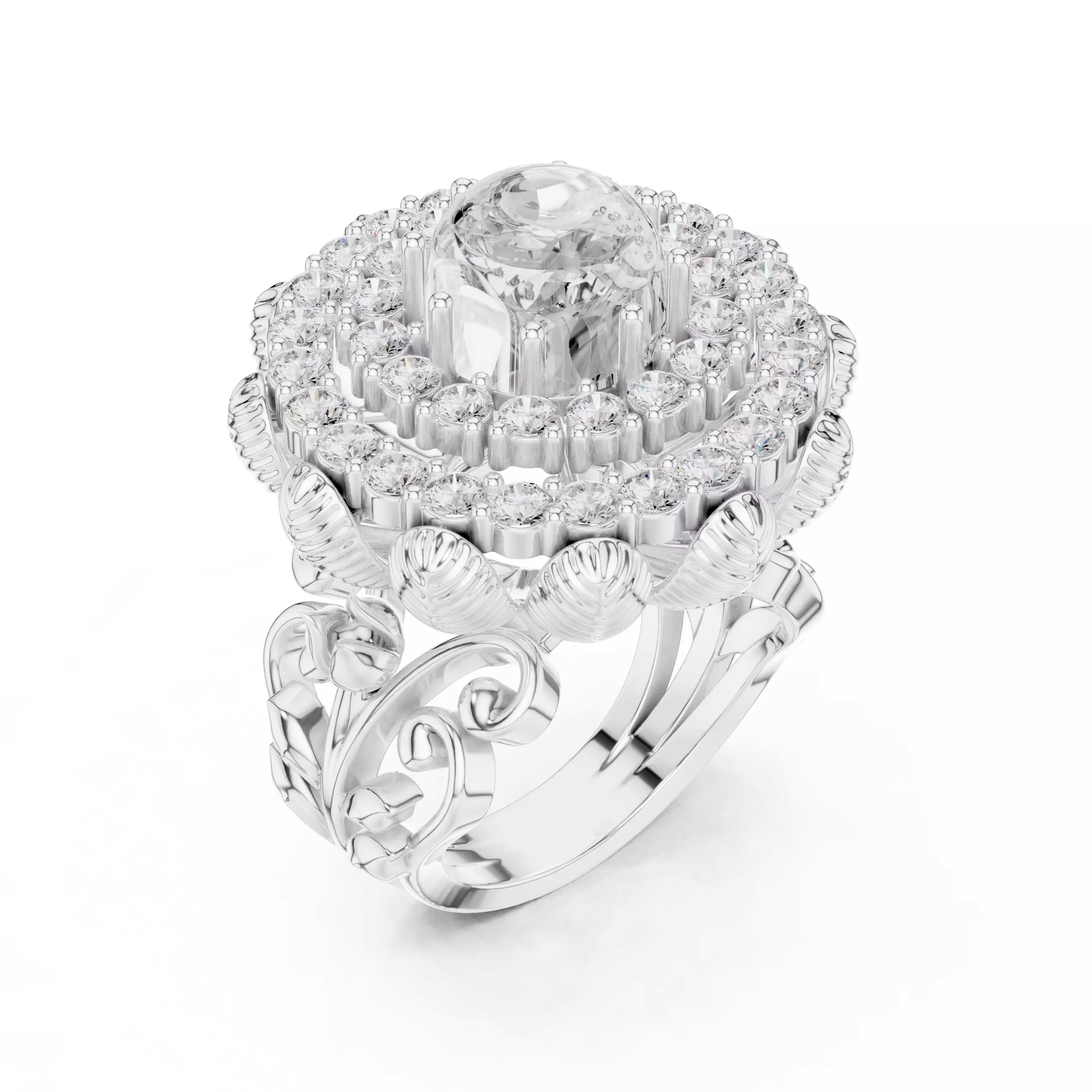 Solitaire Ring 3dm stl renders animation videos details 3D print model_6