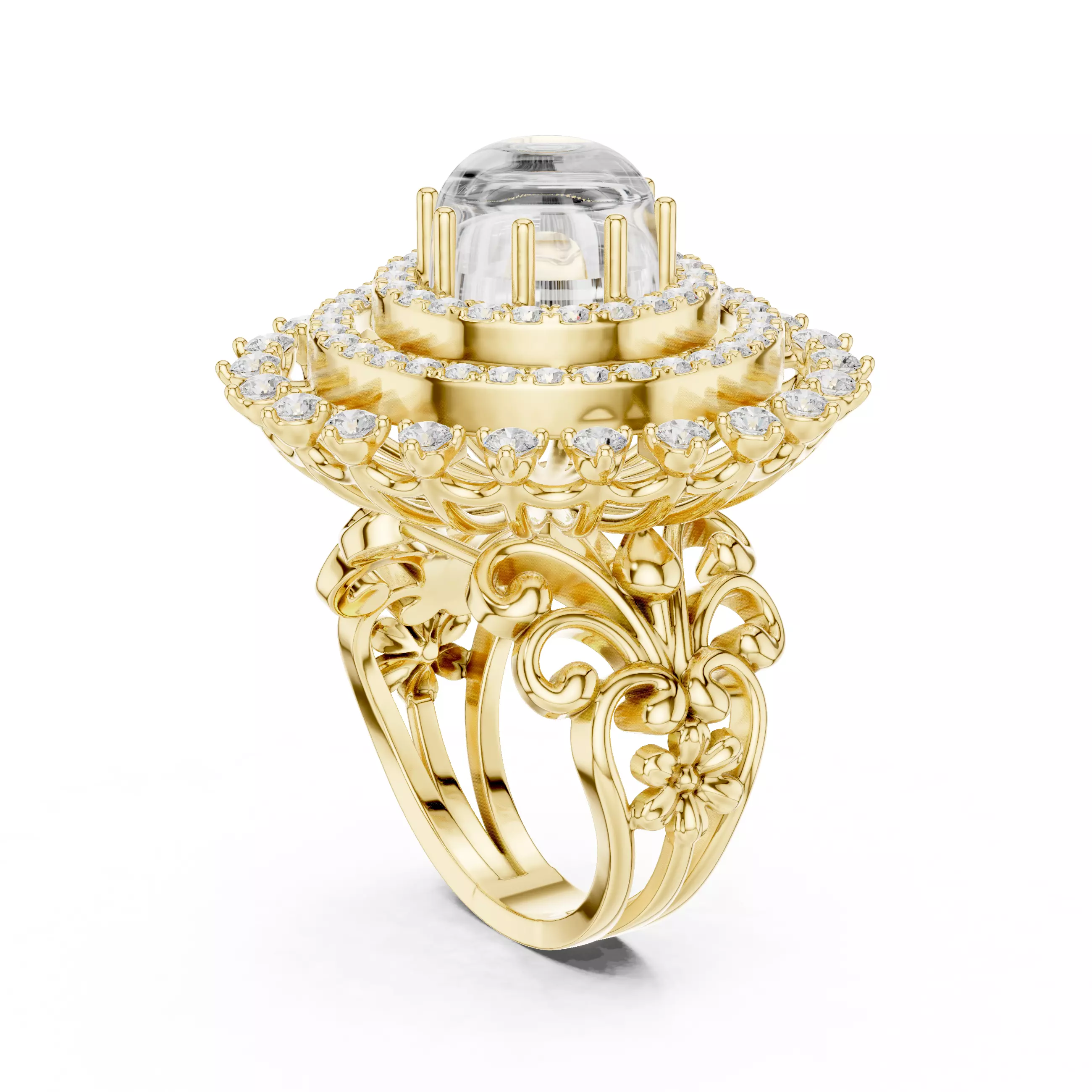 Solitaire Ring 3dm stl renders animation videos details 3D print model_7