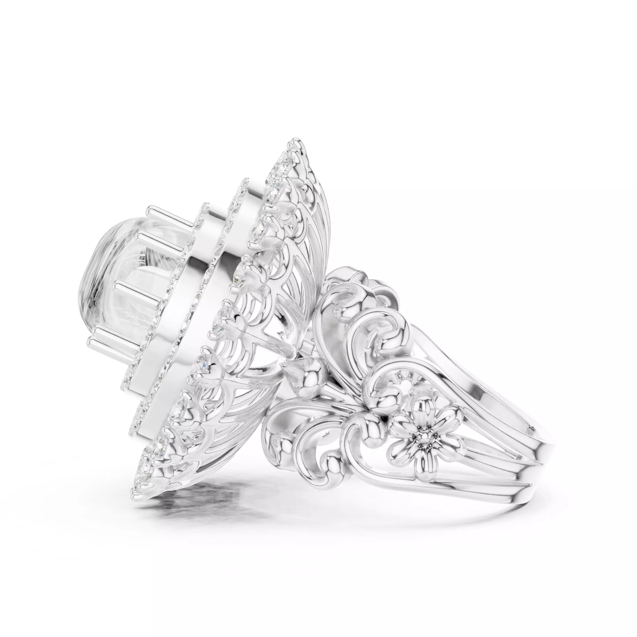 Solitaire Ring 3dm stl renders animation videos details 3D print model_11