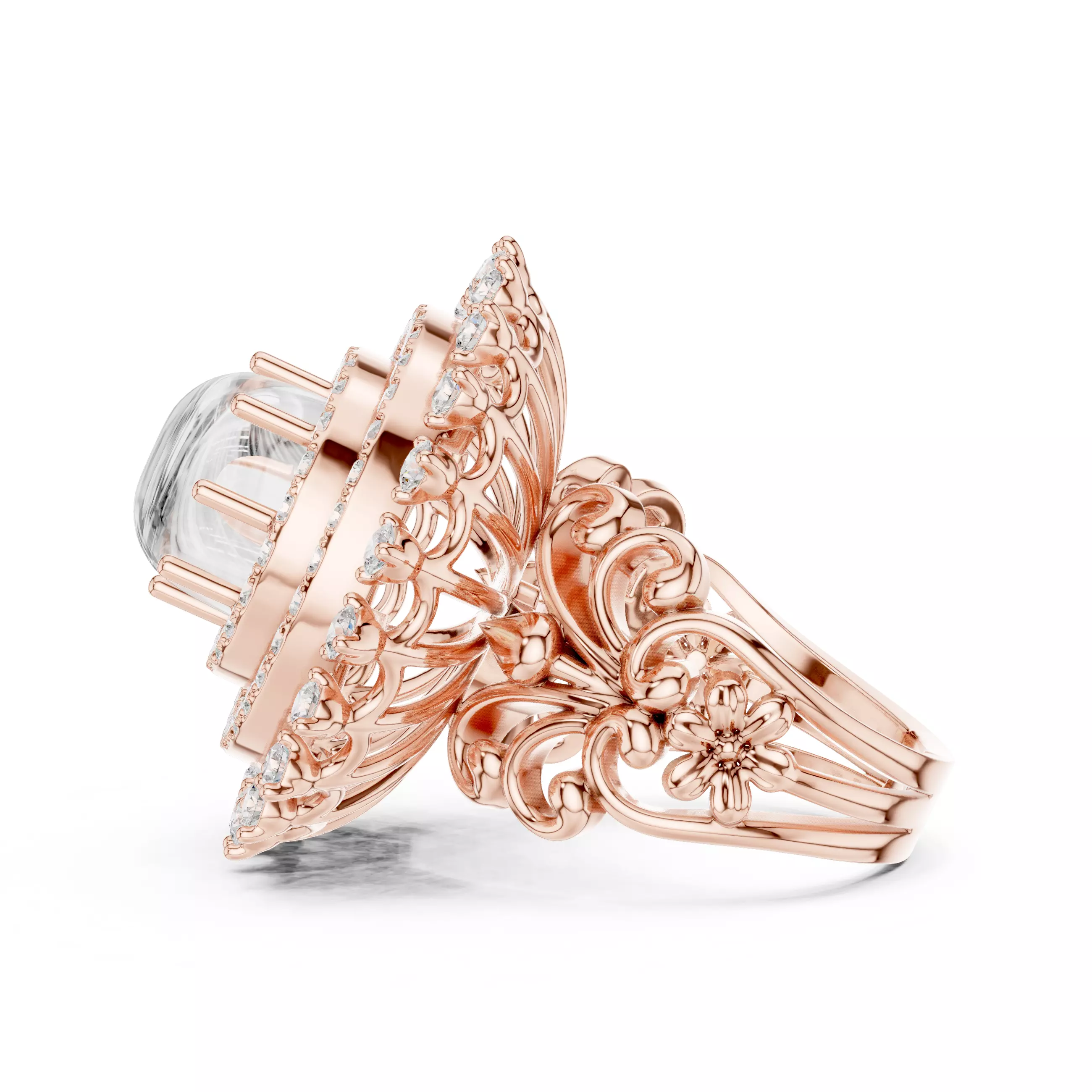 Solitaire Ring 3dm stl renders animation videos details 3D print model_9