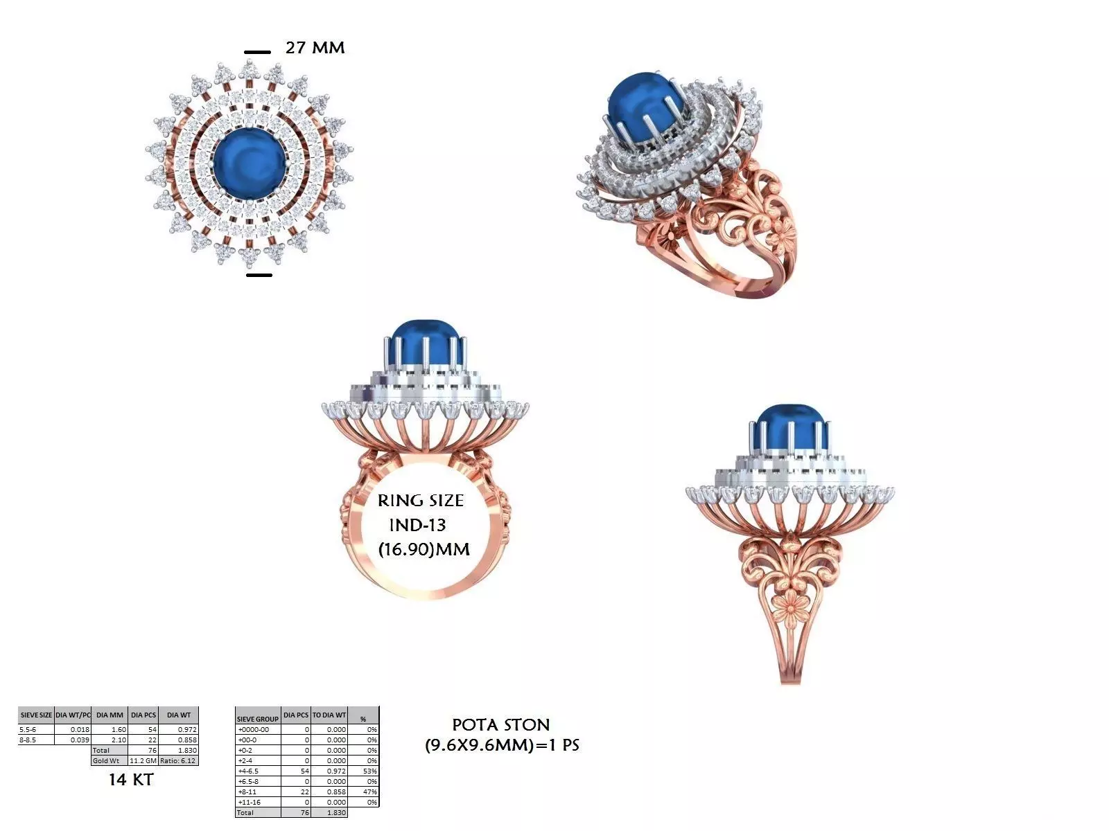 Solitaire Ring 3dm stl renders animation videos details 3D print model_15