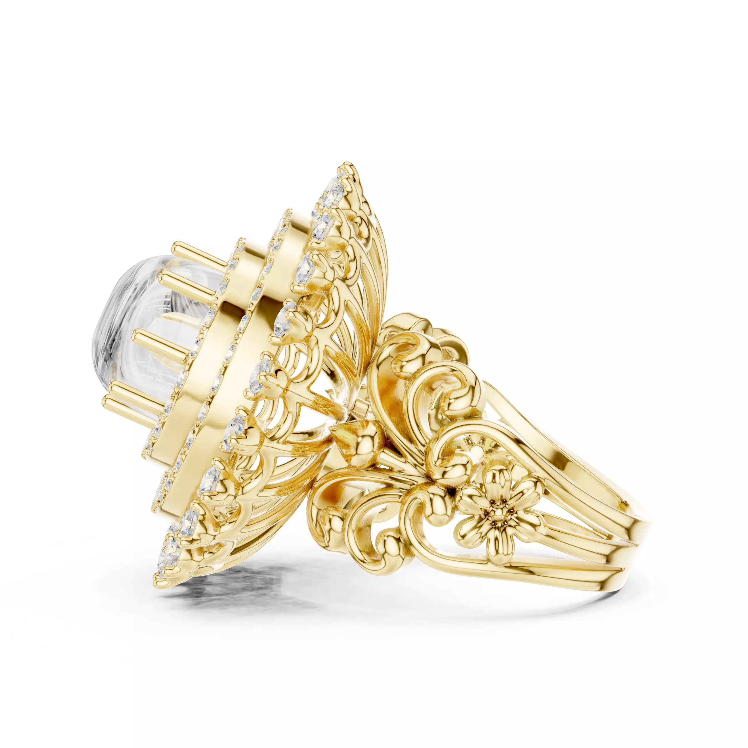 Solitaire Ring 3dm stl renders animation videos details 3D print model_13