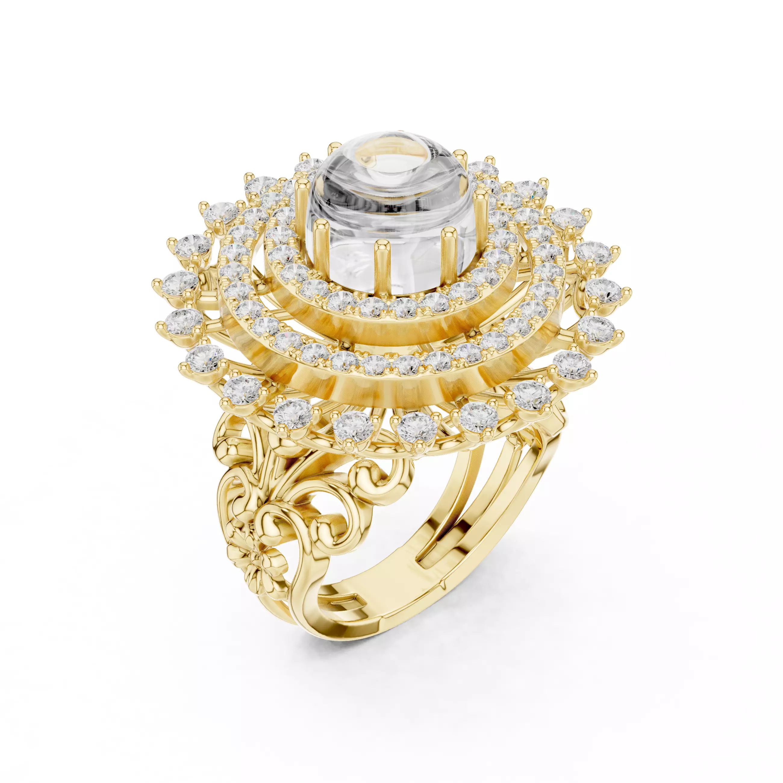 Solitaire Ring 3dm stl renders animation videos details 3D print model_8