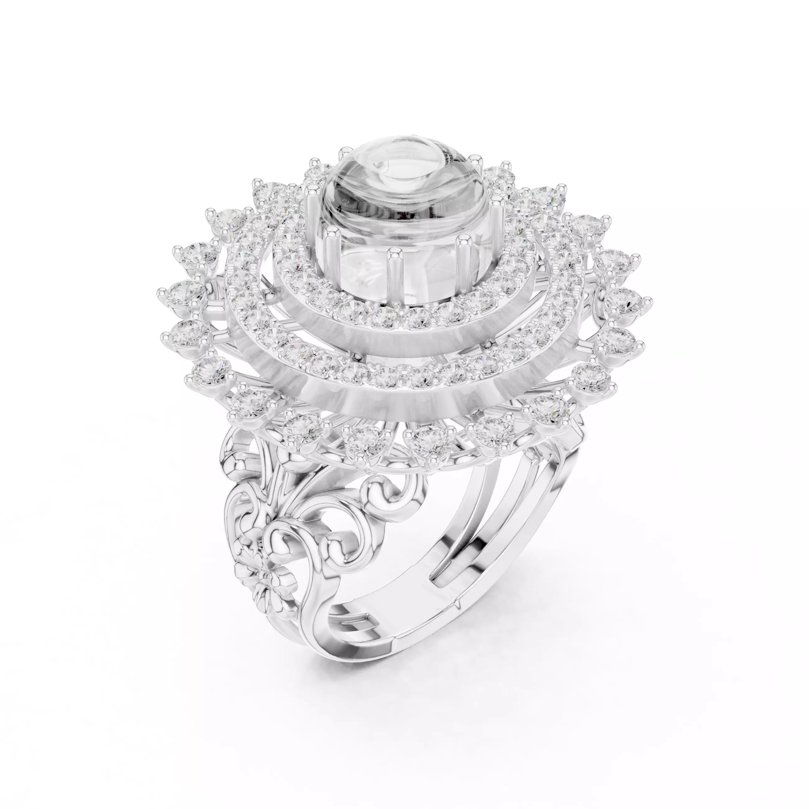 Solitaire Ring 3dm stl renders animation videos details 3D print model_6