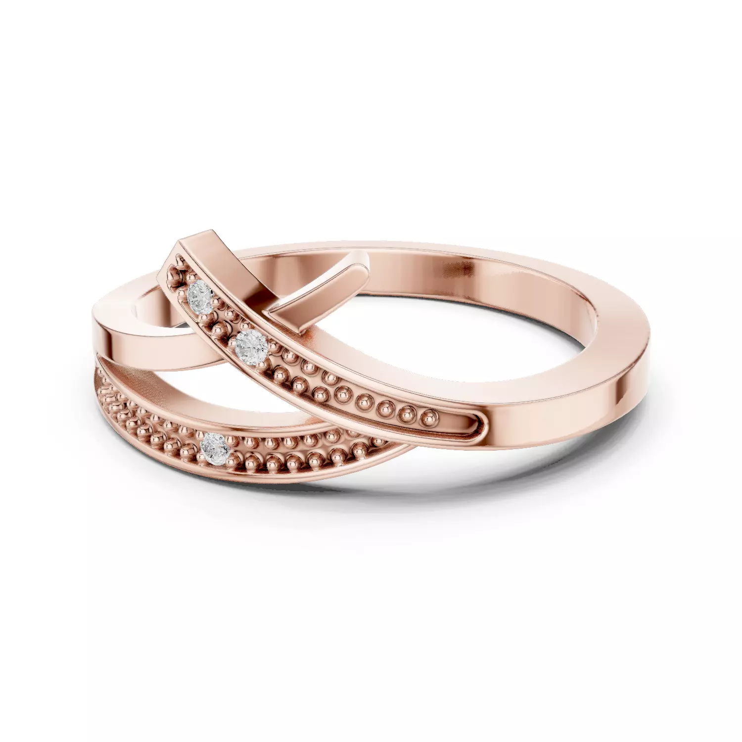 Wire Diamond Ring 3dm stl renders animation videos details 3D print model