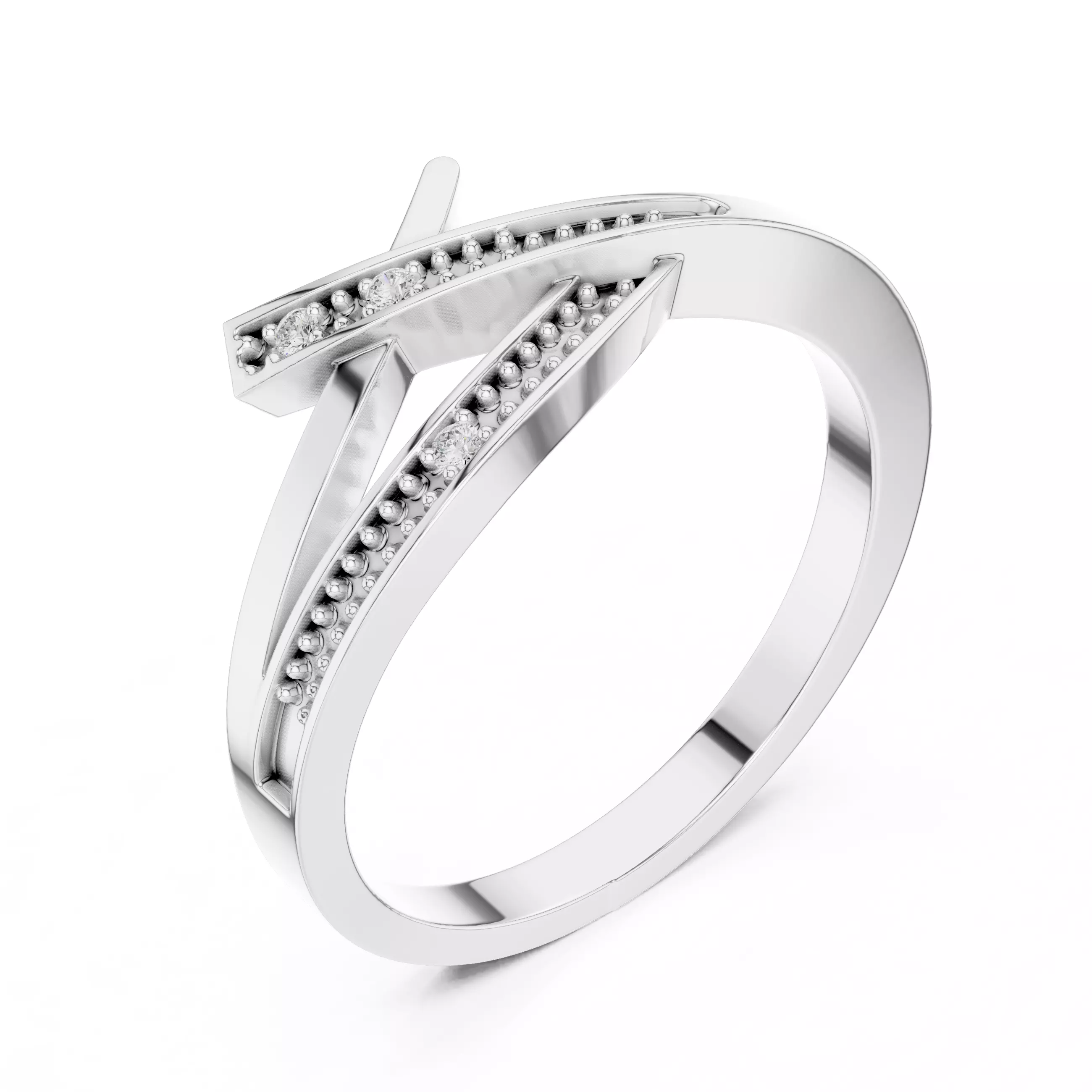 Diamond Ring 3dm stl renders animation videos details  3D print model_6