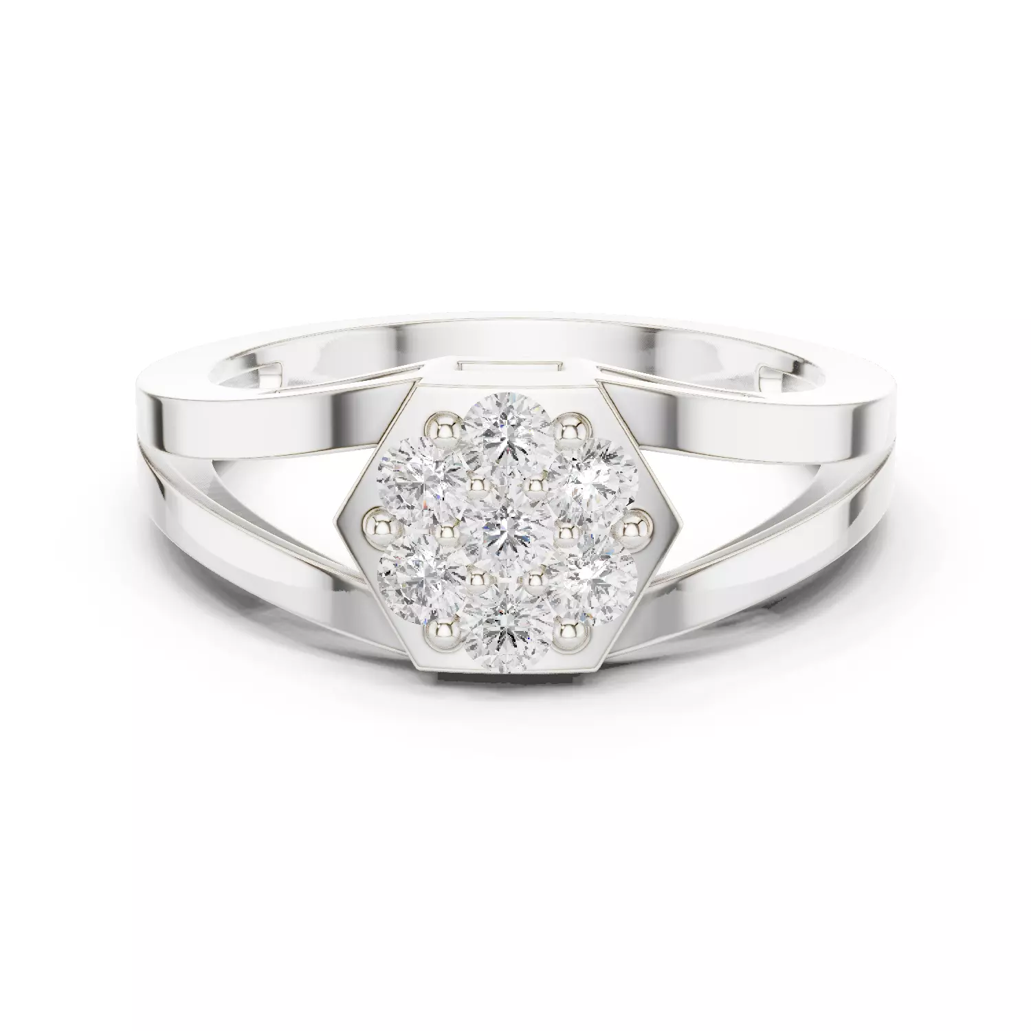 Diamond Ring 3dm stl renders animation videos details 3D print model_1