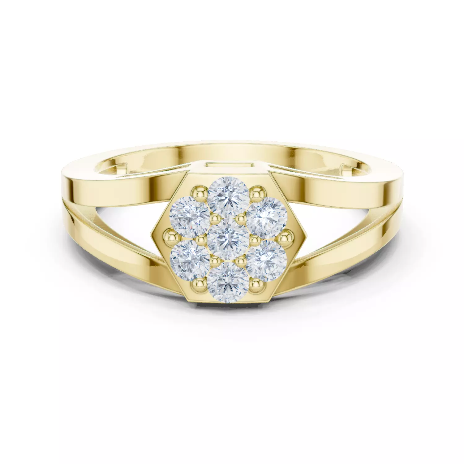 Diamond Ring 3dm stl renders animation videos details 3D print model_2