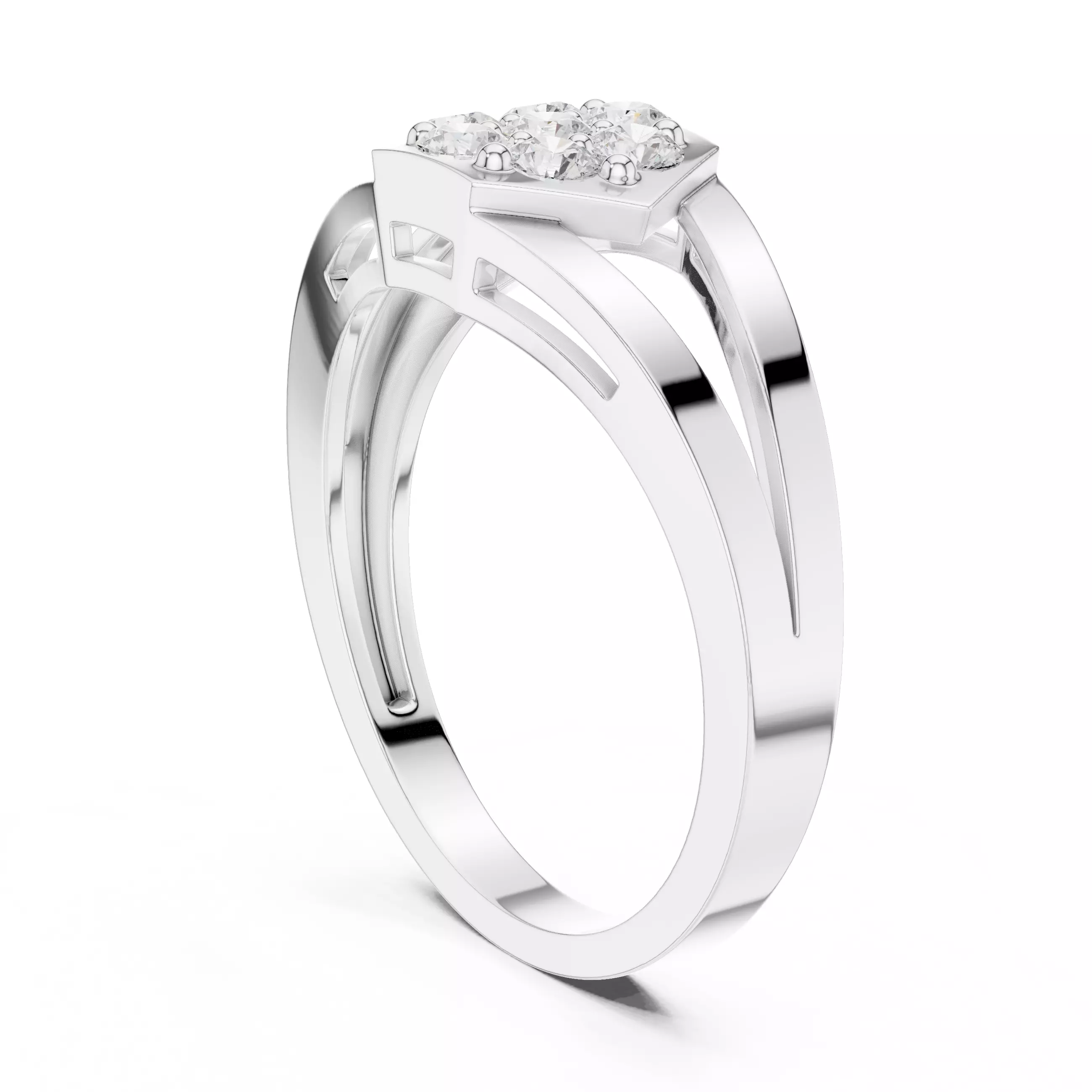 Diamond Ring 3dm stl renders animation videos details 3D print model_5