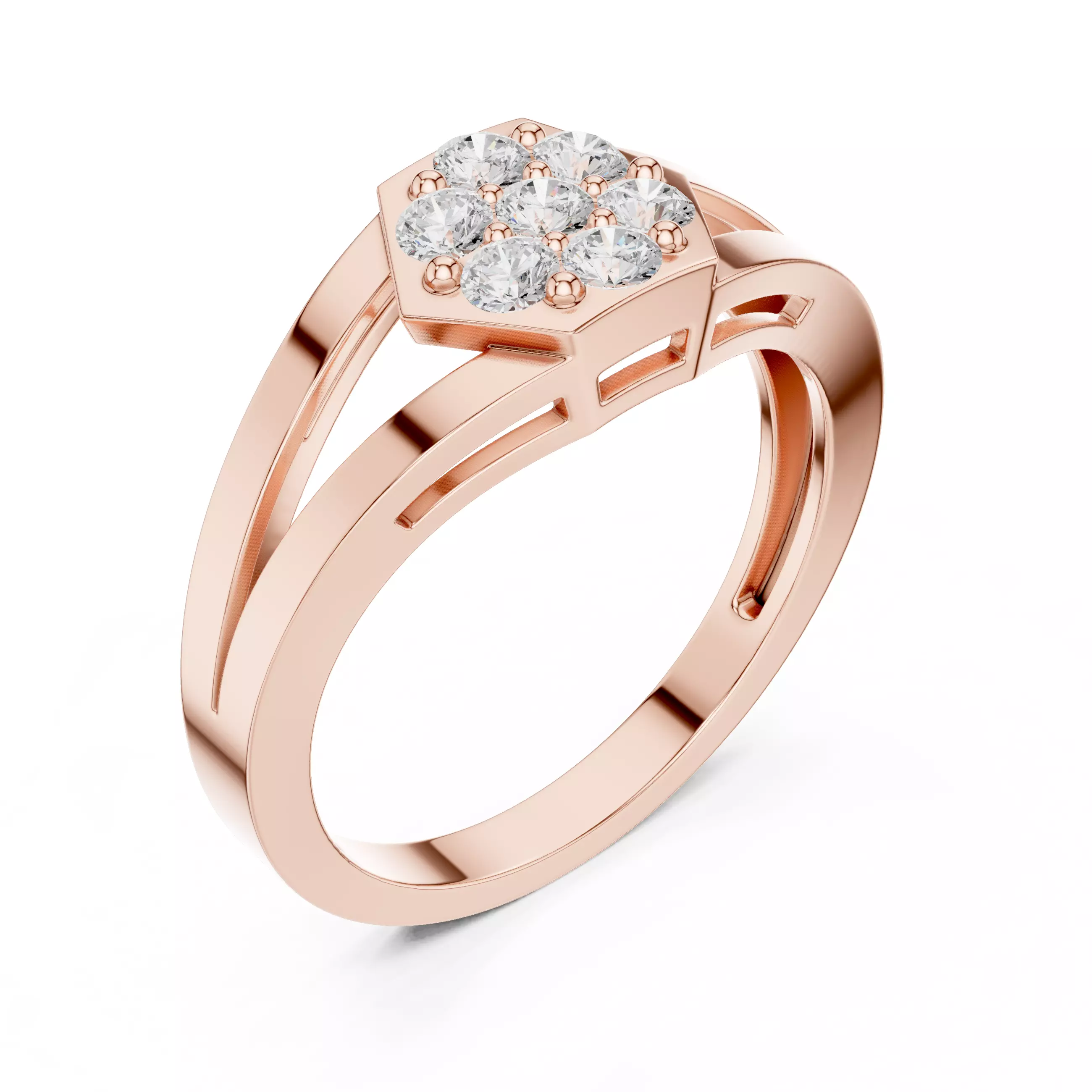 Diamond Ring 3dm stl renders animation videos details 3D print model_4