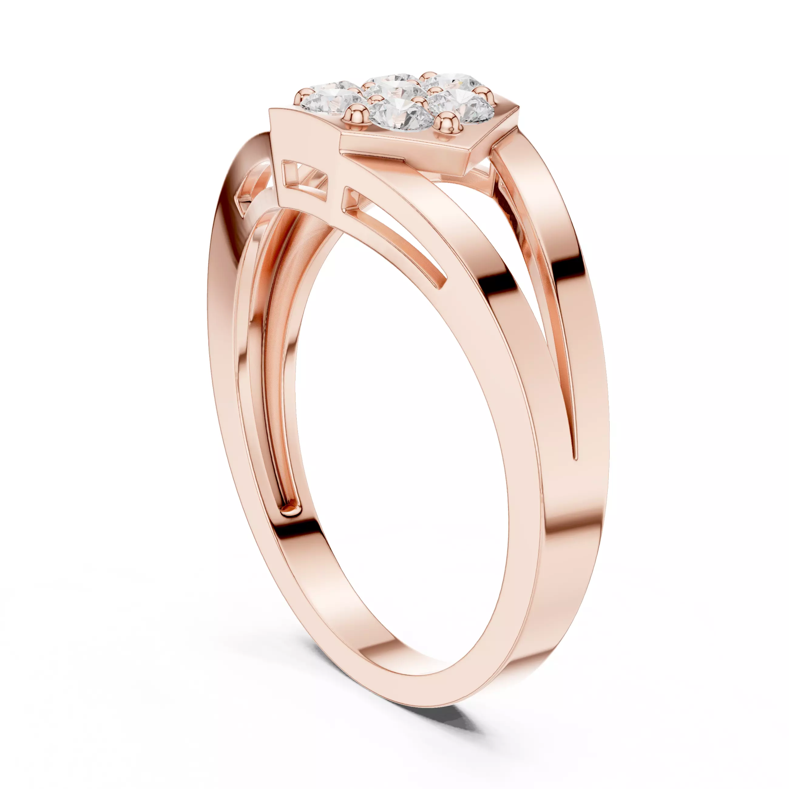 Diamond Ring 3dm stl renders animation videos details 3D print model_3