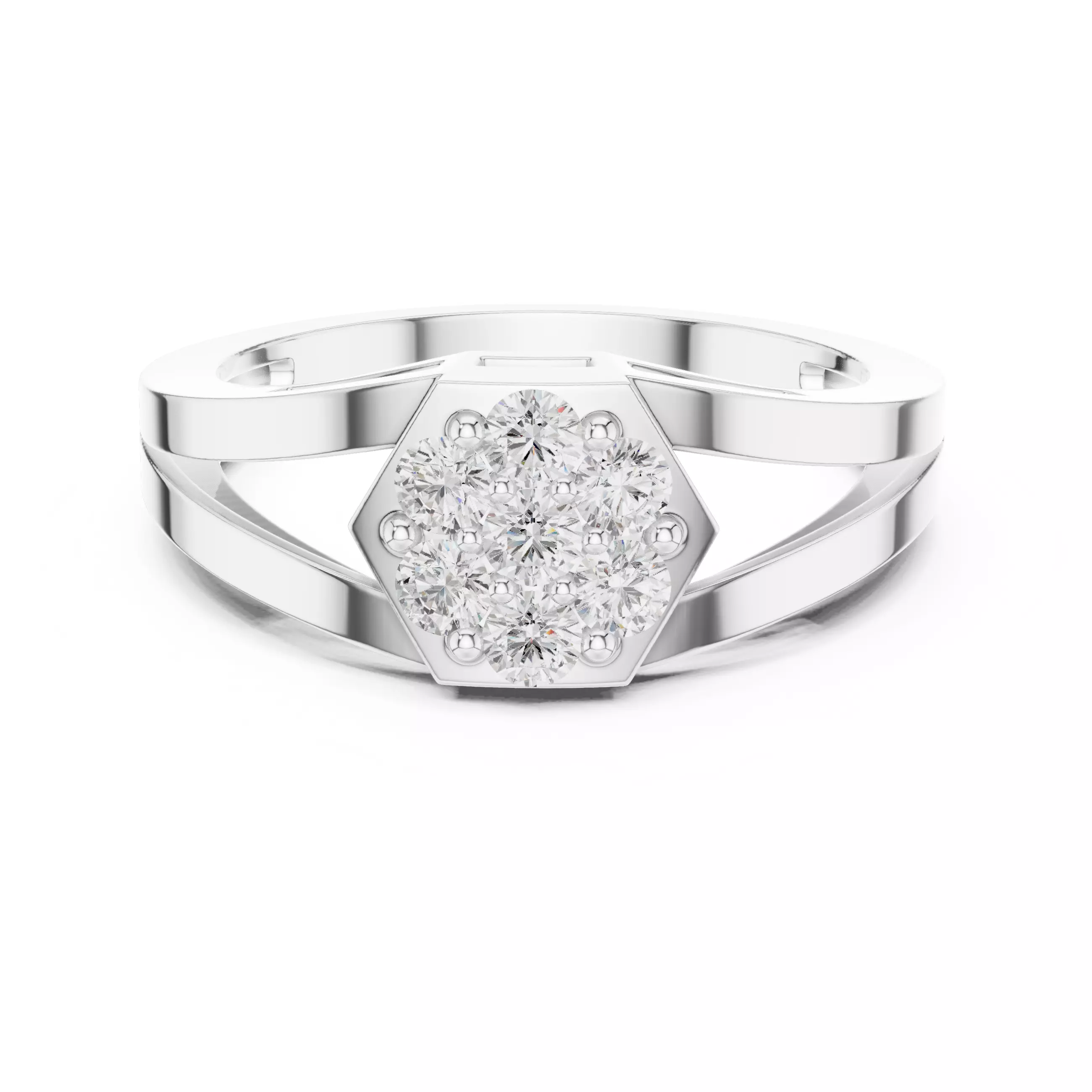 Diamond Ring 3dm stl renders animation videos details 3D print model_12