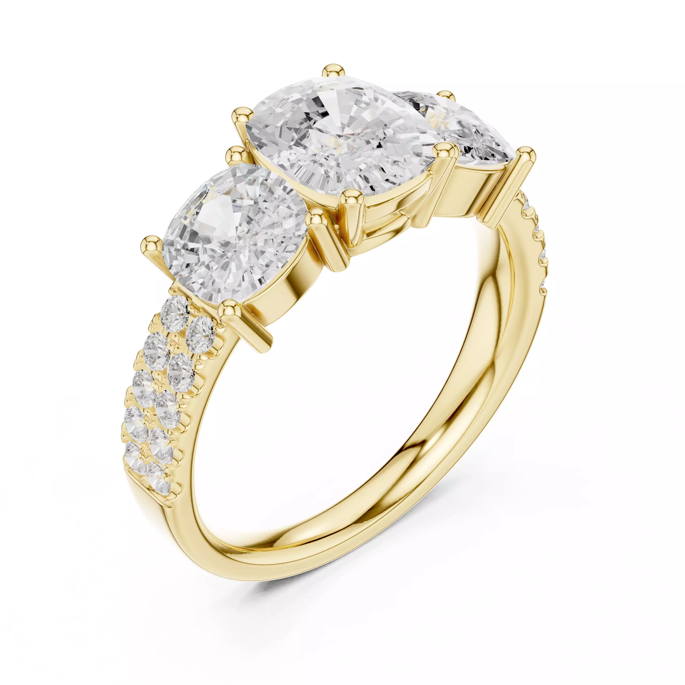 Solitaire Ring 3dm stl renders animation videos details 3D print model_9