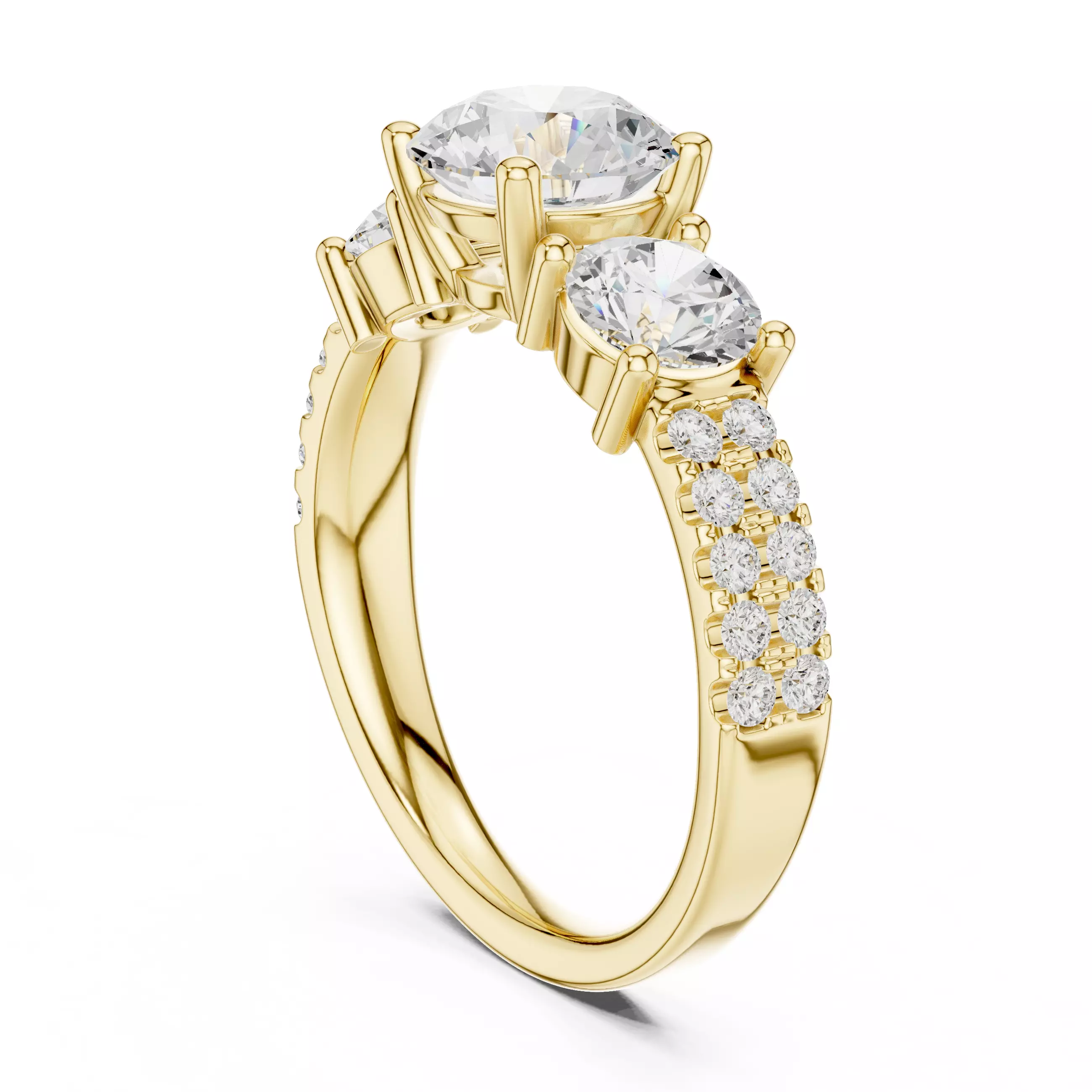 Solitaire Ring 3dm stl renders animation videos details 3D print model_8