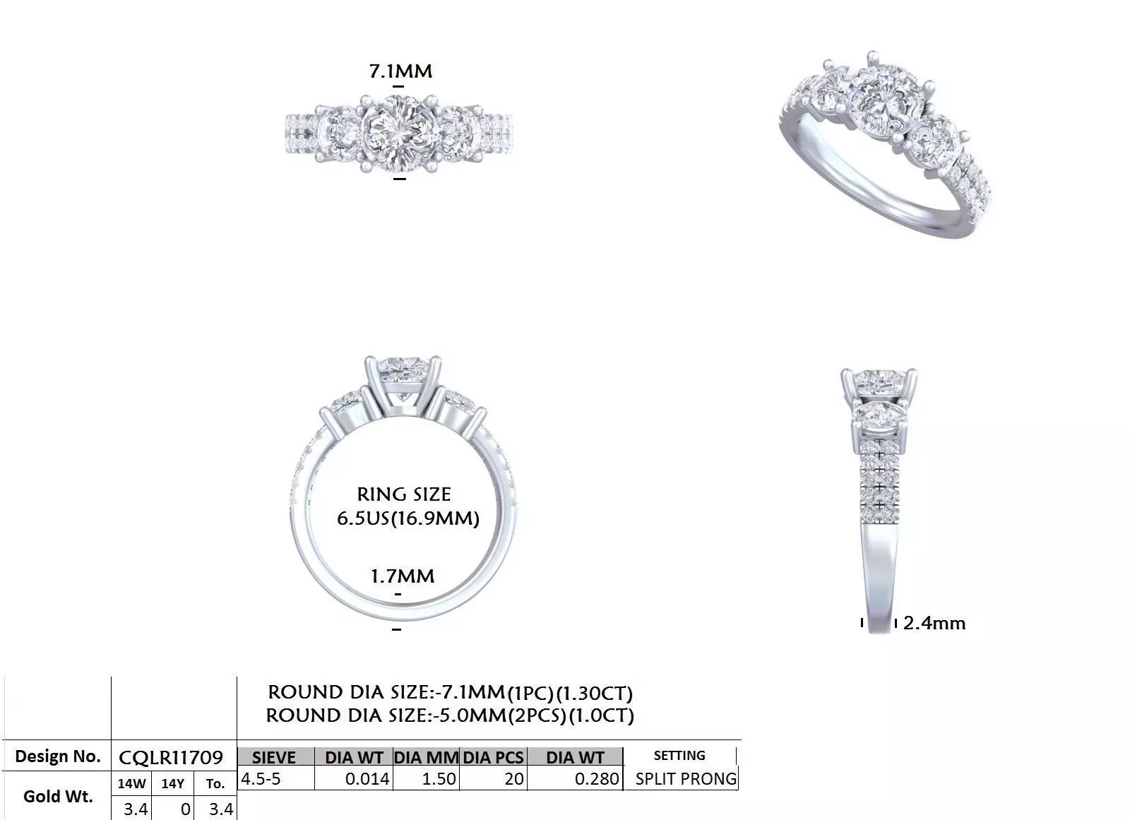 Solitaire Ring 3dm stl renders animation videos details 3D print model_3