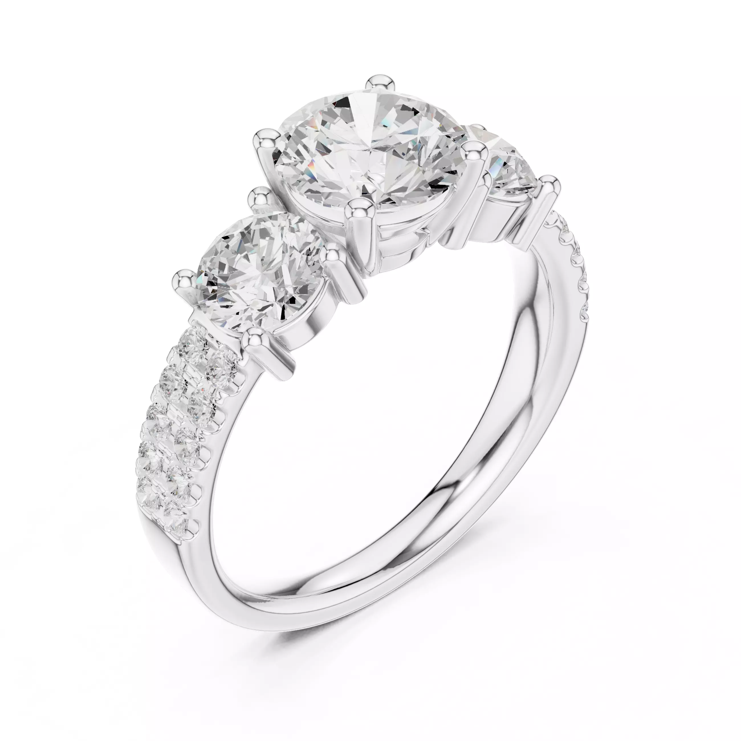 Solitaire Ring 3dm stl renders animation videos details 3D print model_7